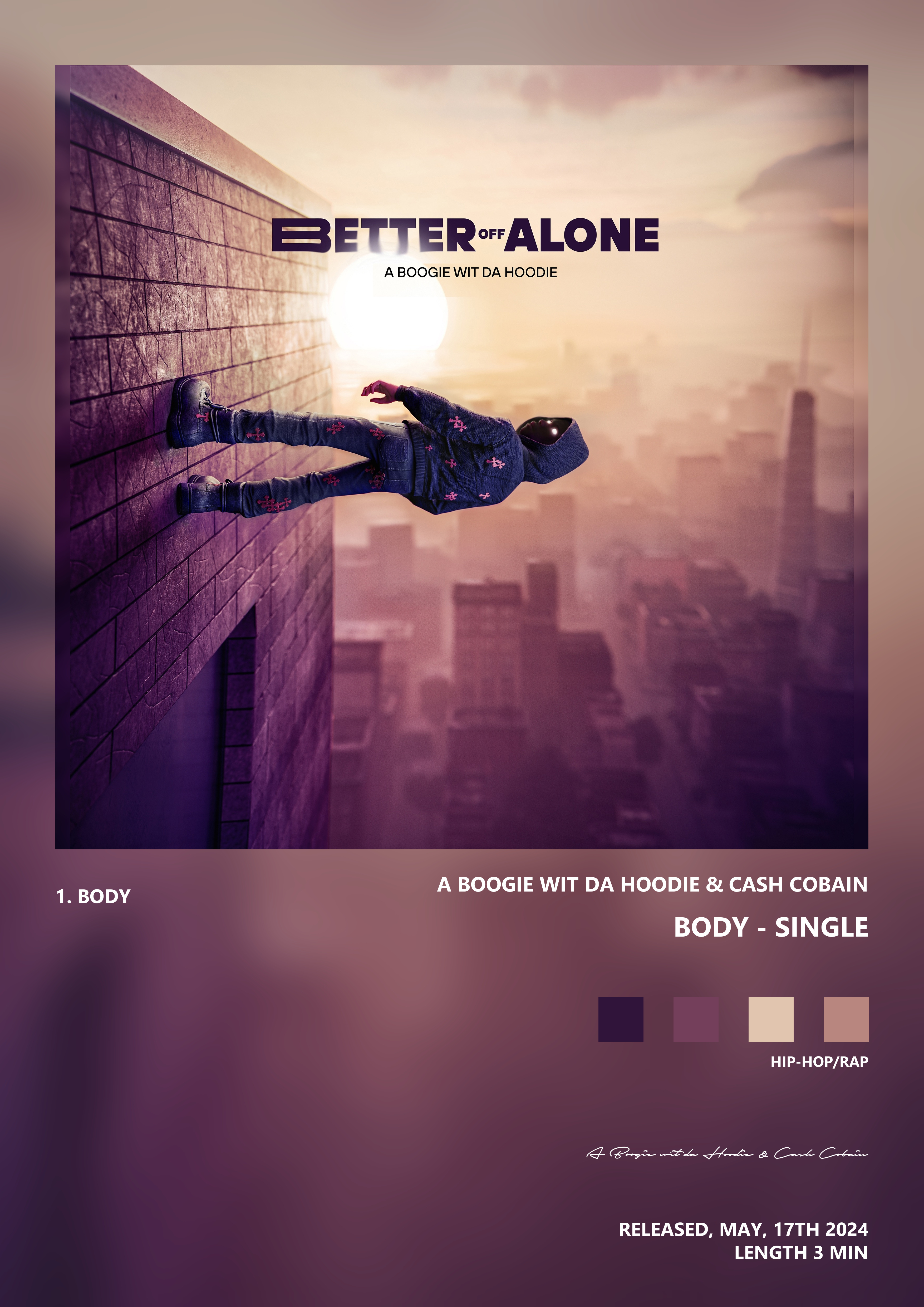 Music poster: A Boogie wit da Hoodie Cash Cobain - Body - Single