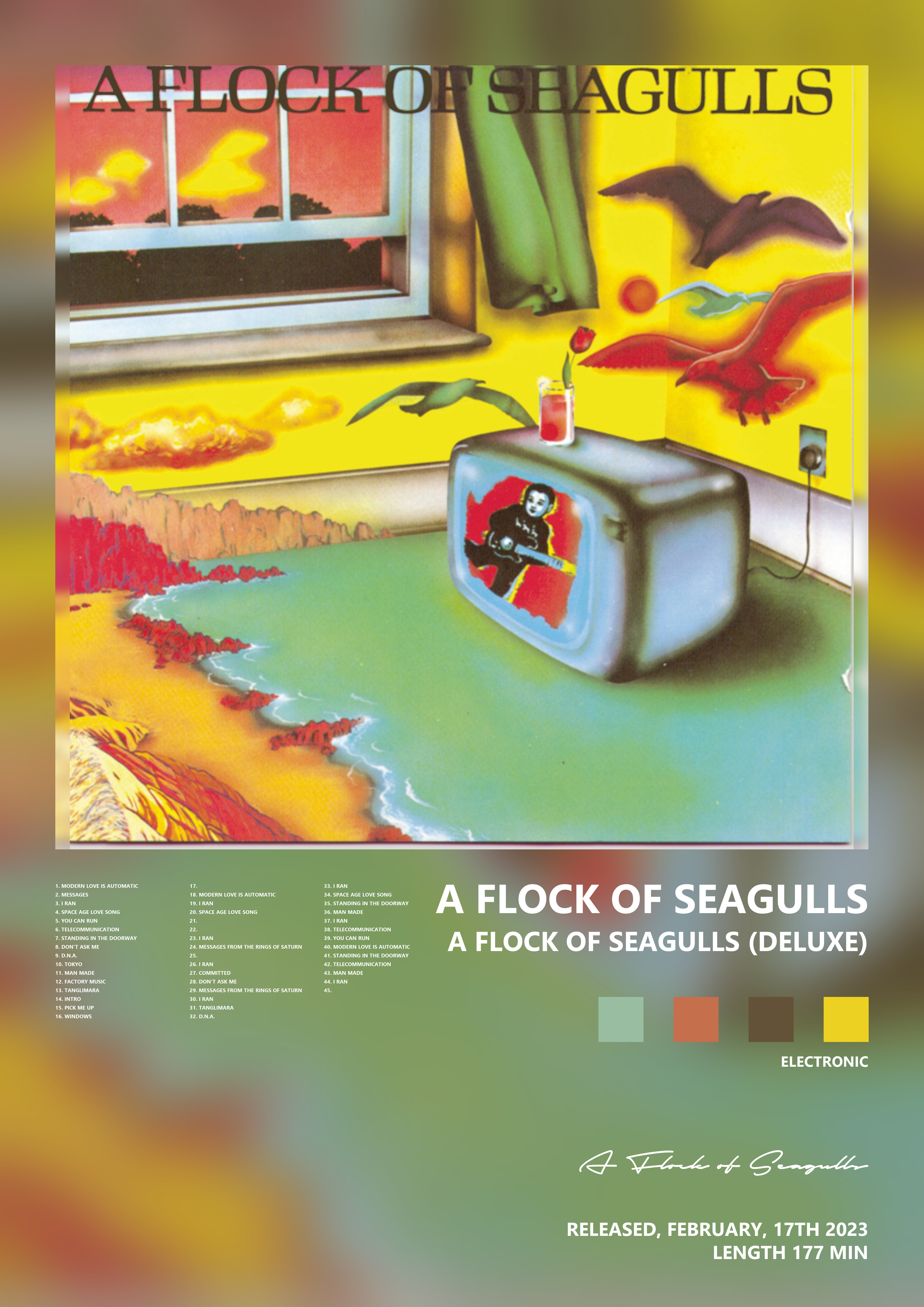 Music poster: A Flock of Seagulls - A Flock of Seagulls Deluxe