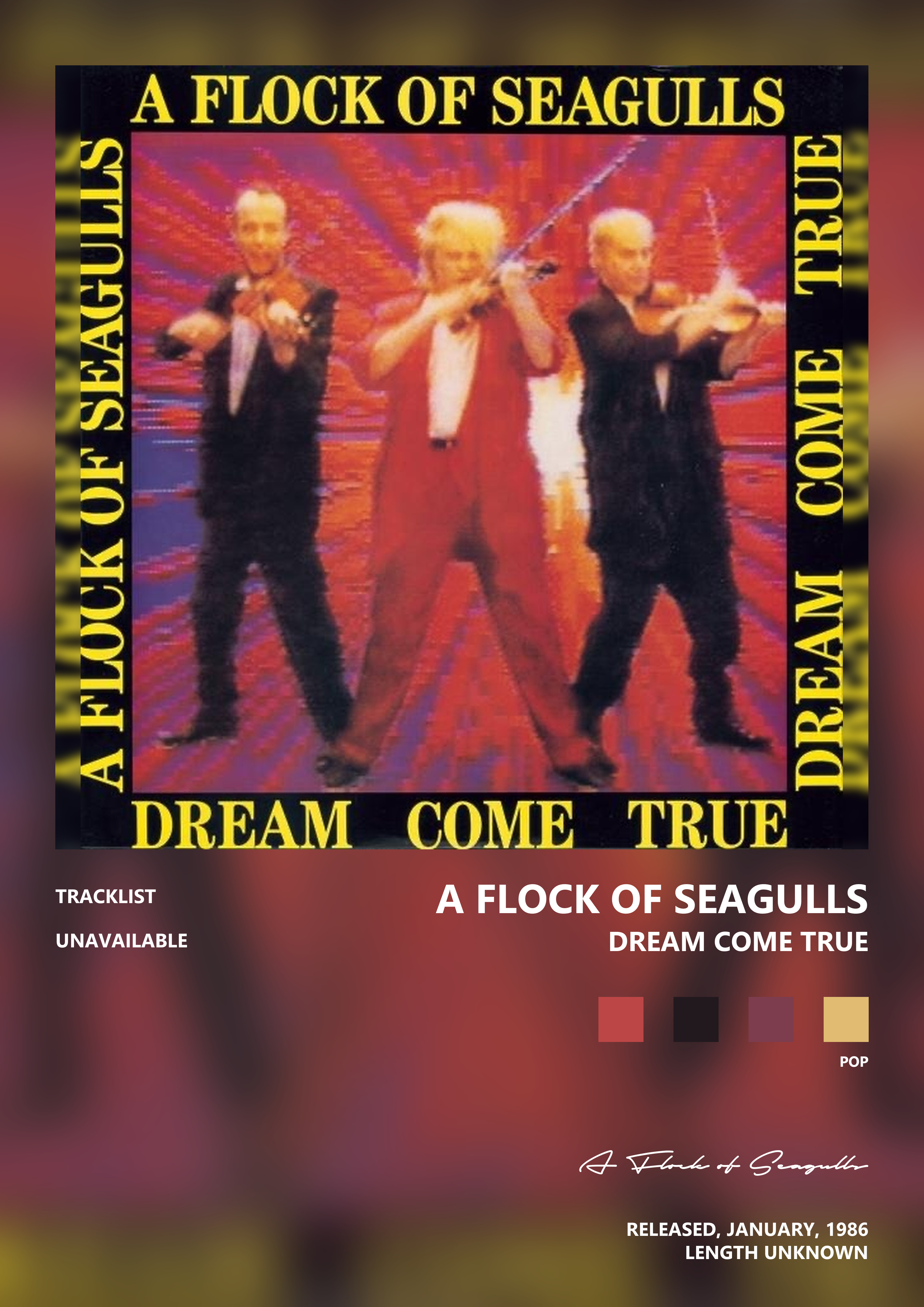 Music poster: A Flock of Seagulls - Dream Come True
