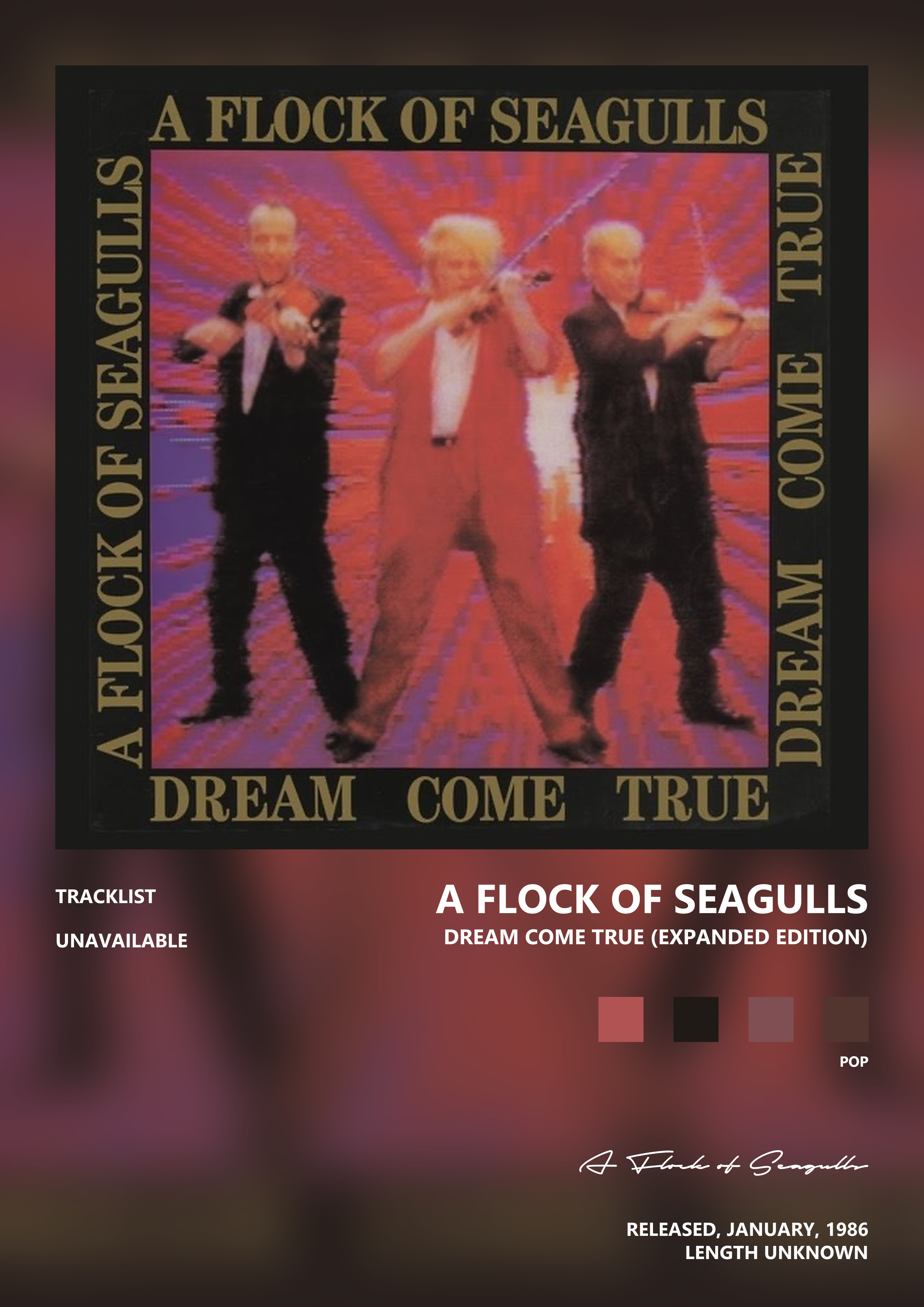 Music poster: A Flock of Seagulls - Dream Come True Expanded Edition