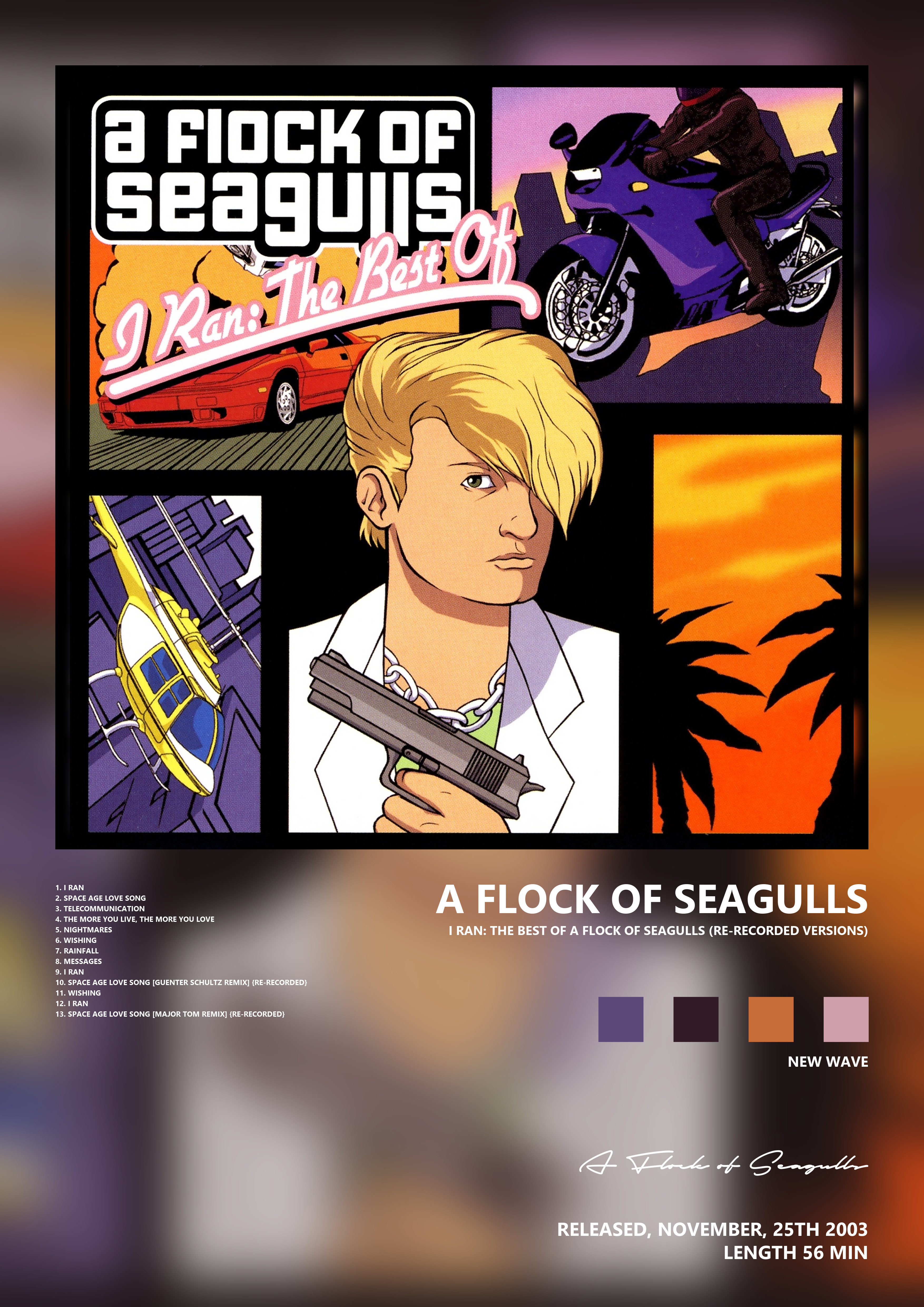 Music poster: A Flock of Seagulls - I Ran The Best of A Flock of Seagulls Re-Recorded Versions