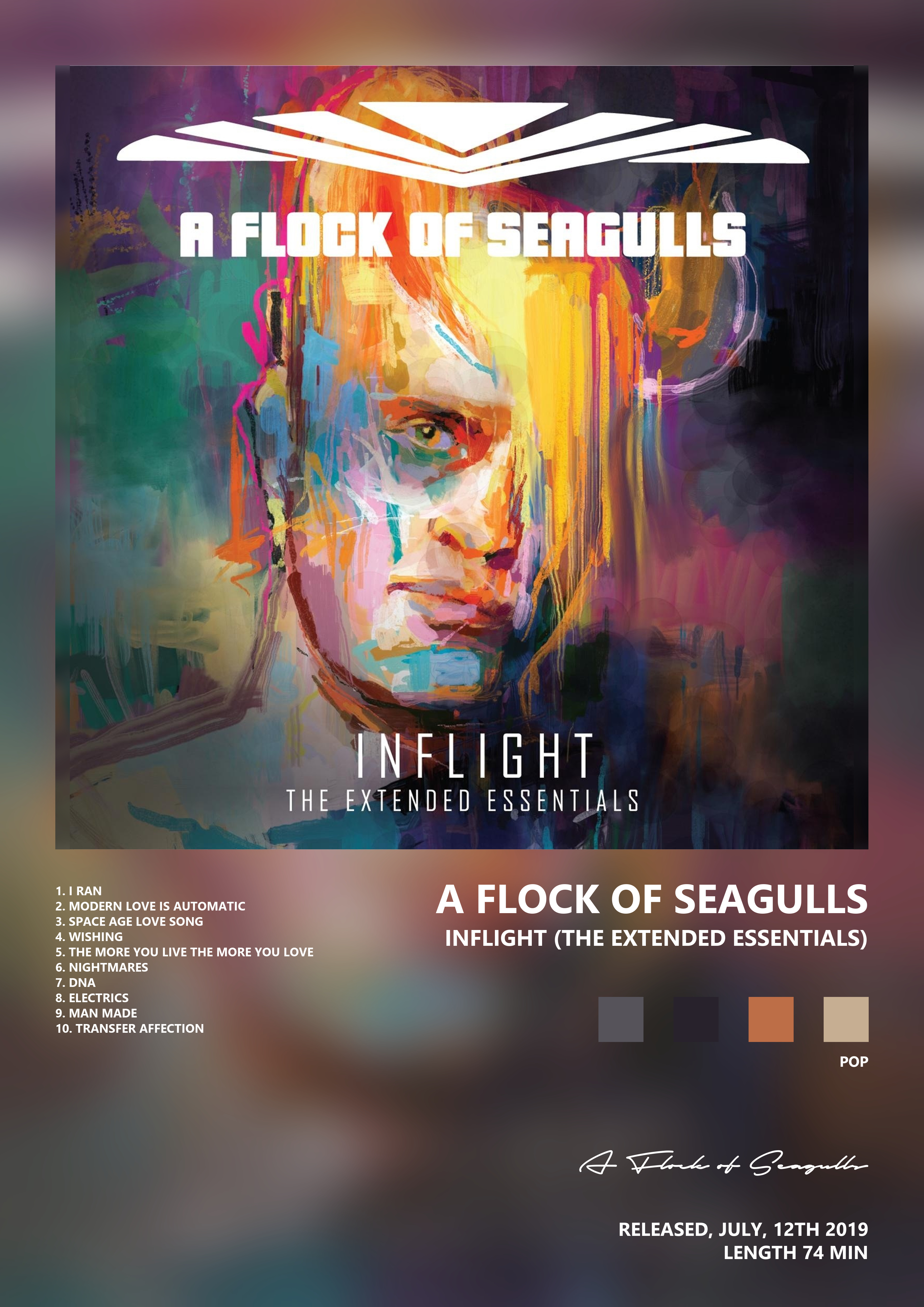 Music poster: A Flock of Seagulls - Inflight The Extended Essentials