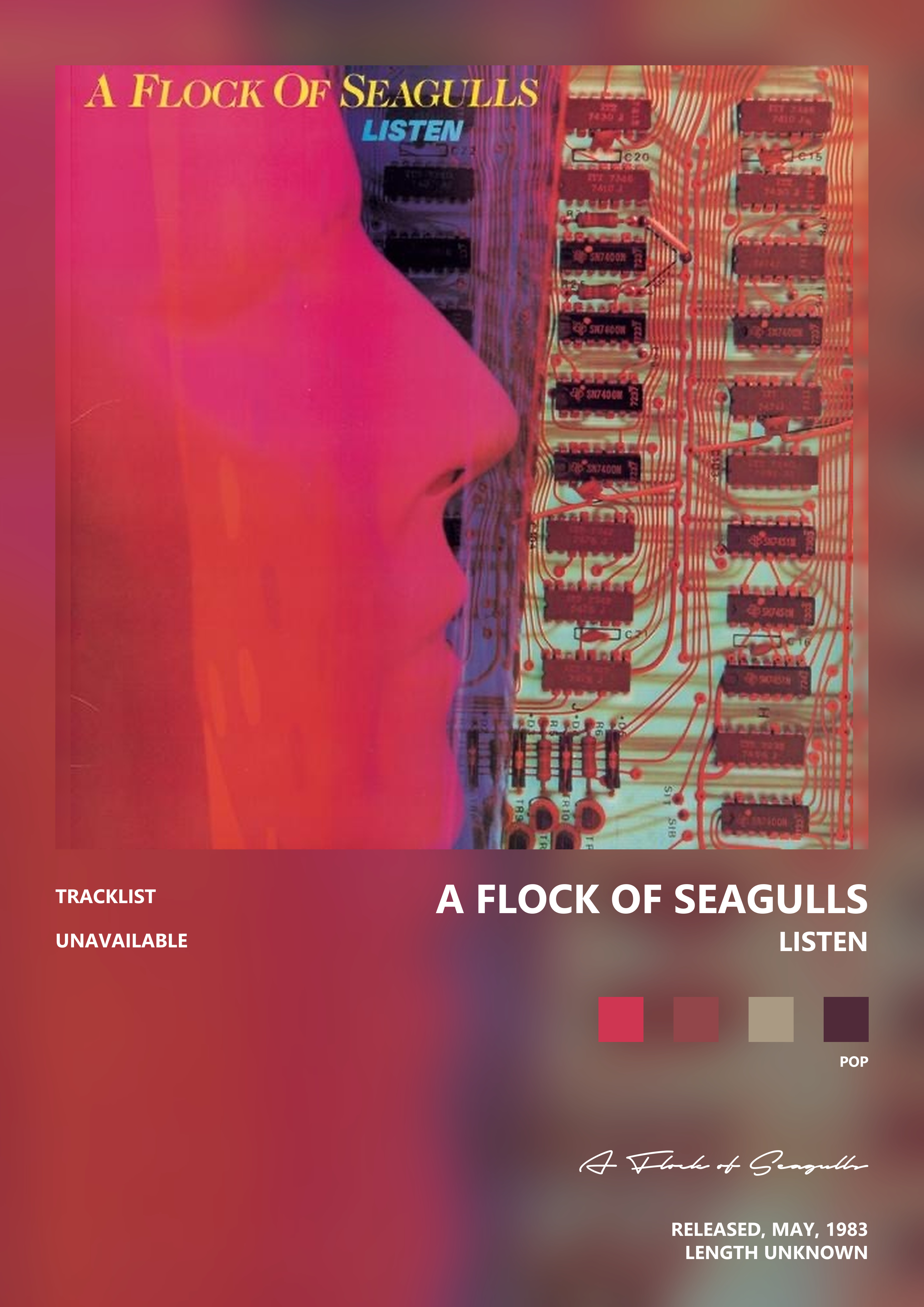 Music poster: A Flock of Seagulls - Listen