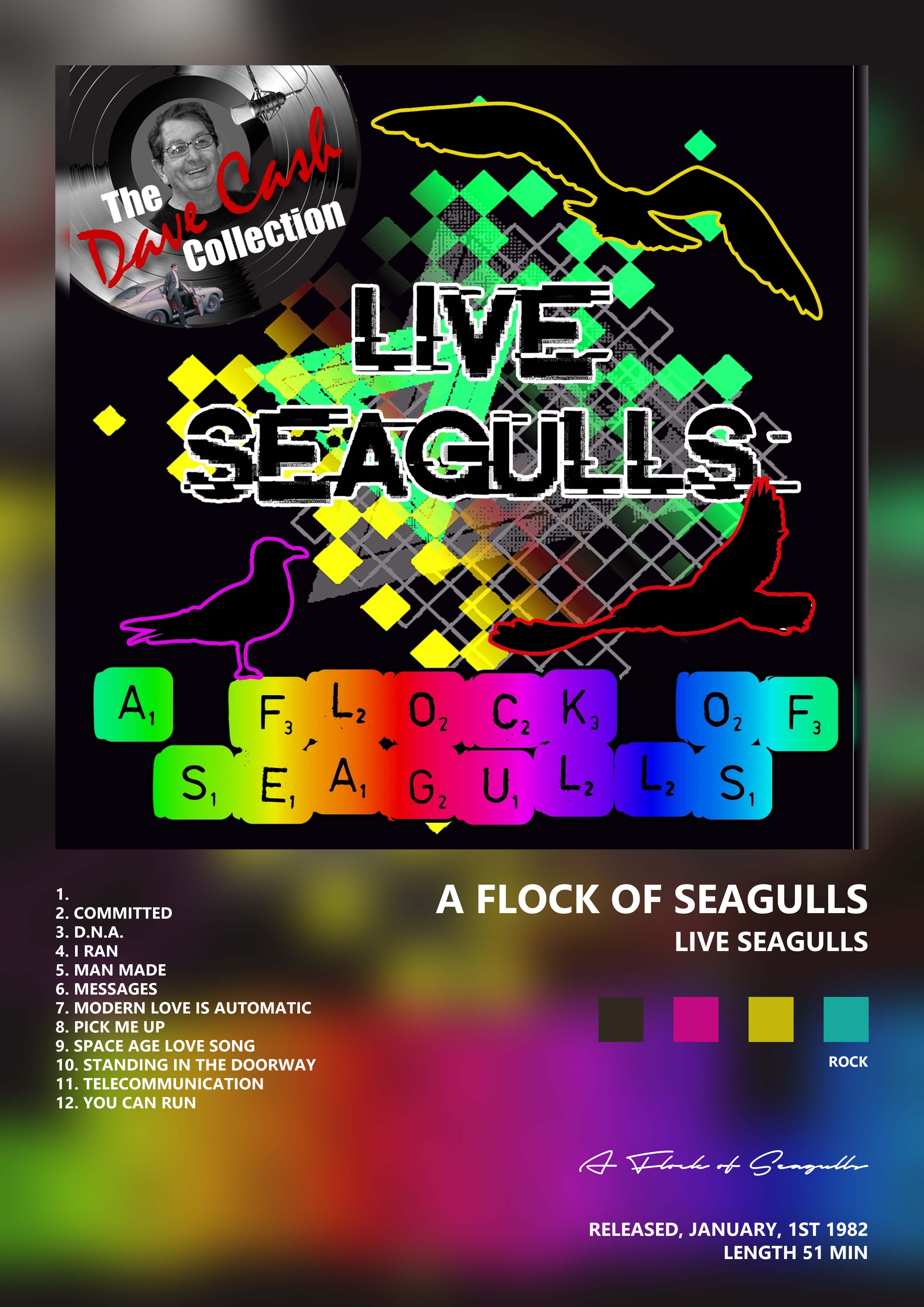 Music poster: A Flock of Seagulls - Live Seagulls