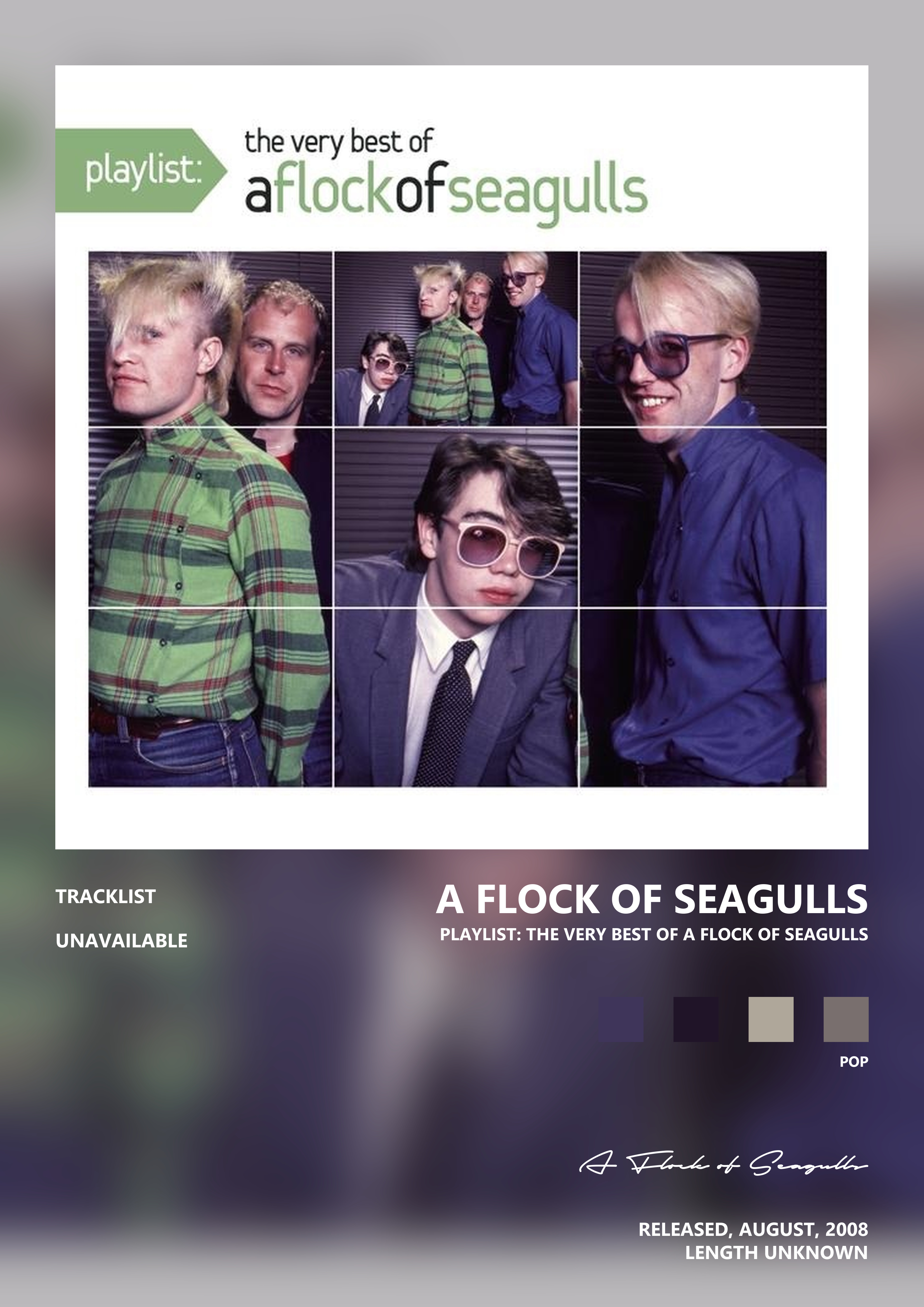 Music poster: A Flock of Seagulls - Playlist The Very Best of A Flock of Seagulls