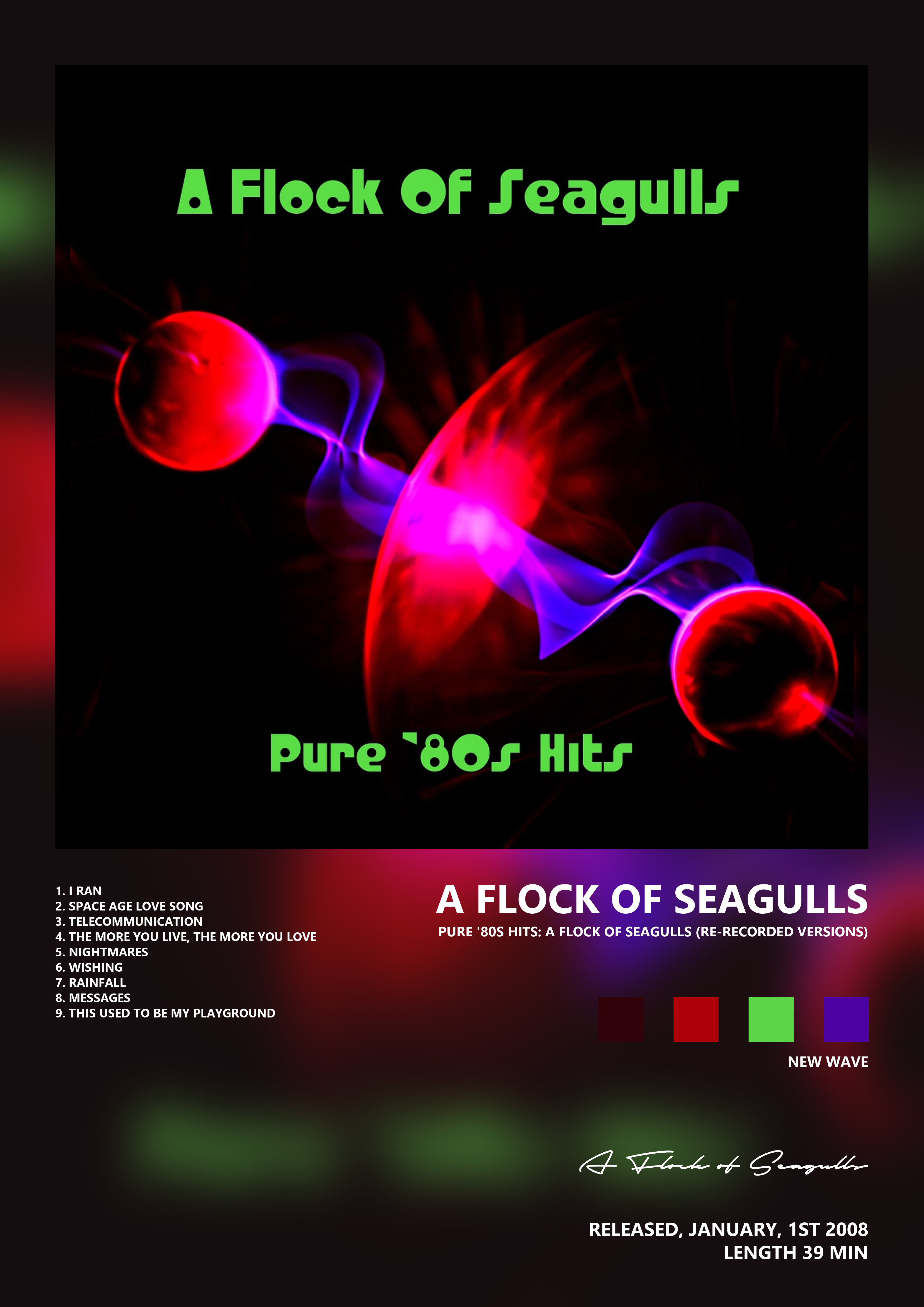 Music poster: A Flock of Seagulls - Pure 80s Hits A Flock of Seagulls Re-Recorded Versions