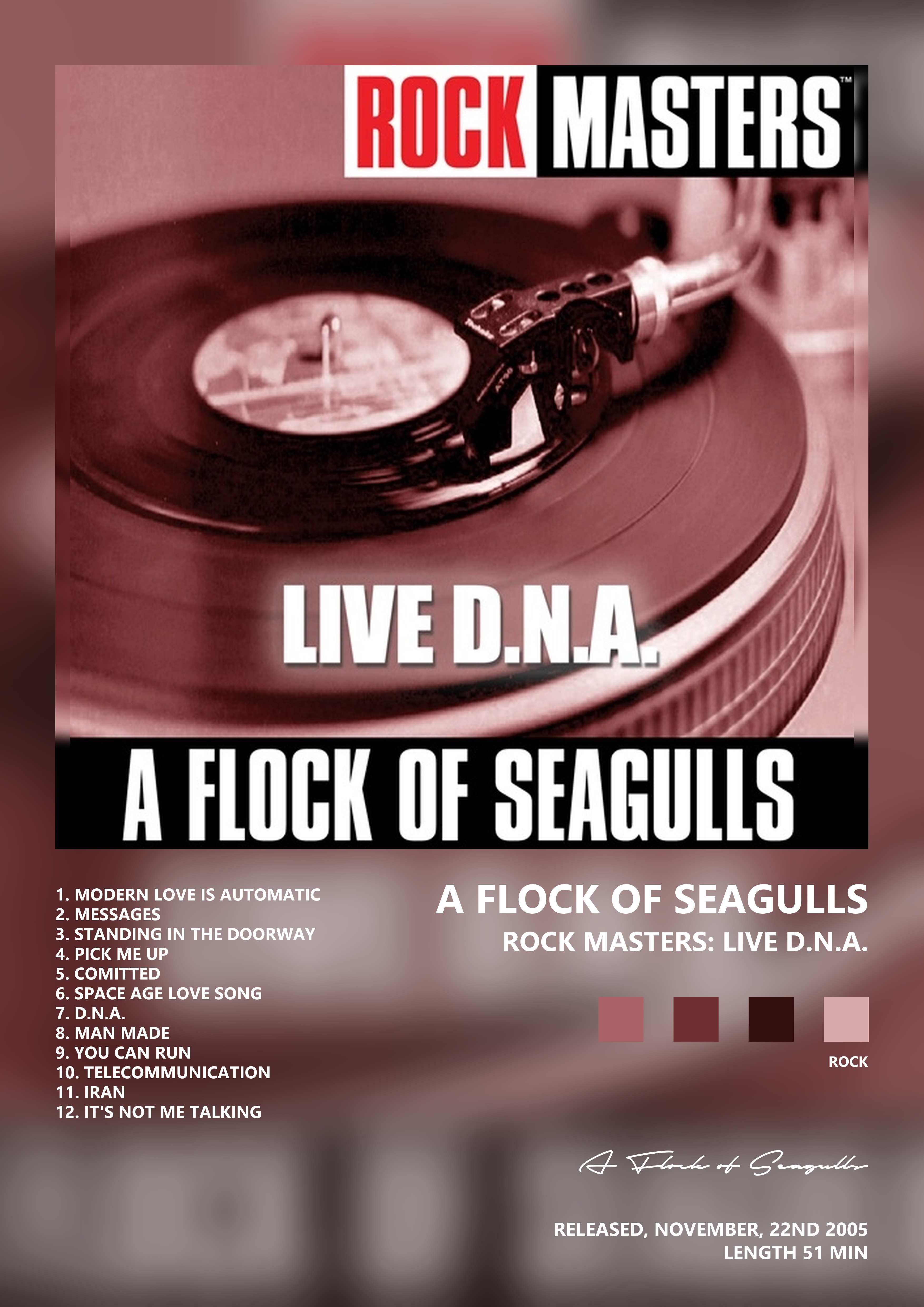 Music poster: A Flock of Seagulls - Rock Masters Live DNA