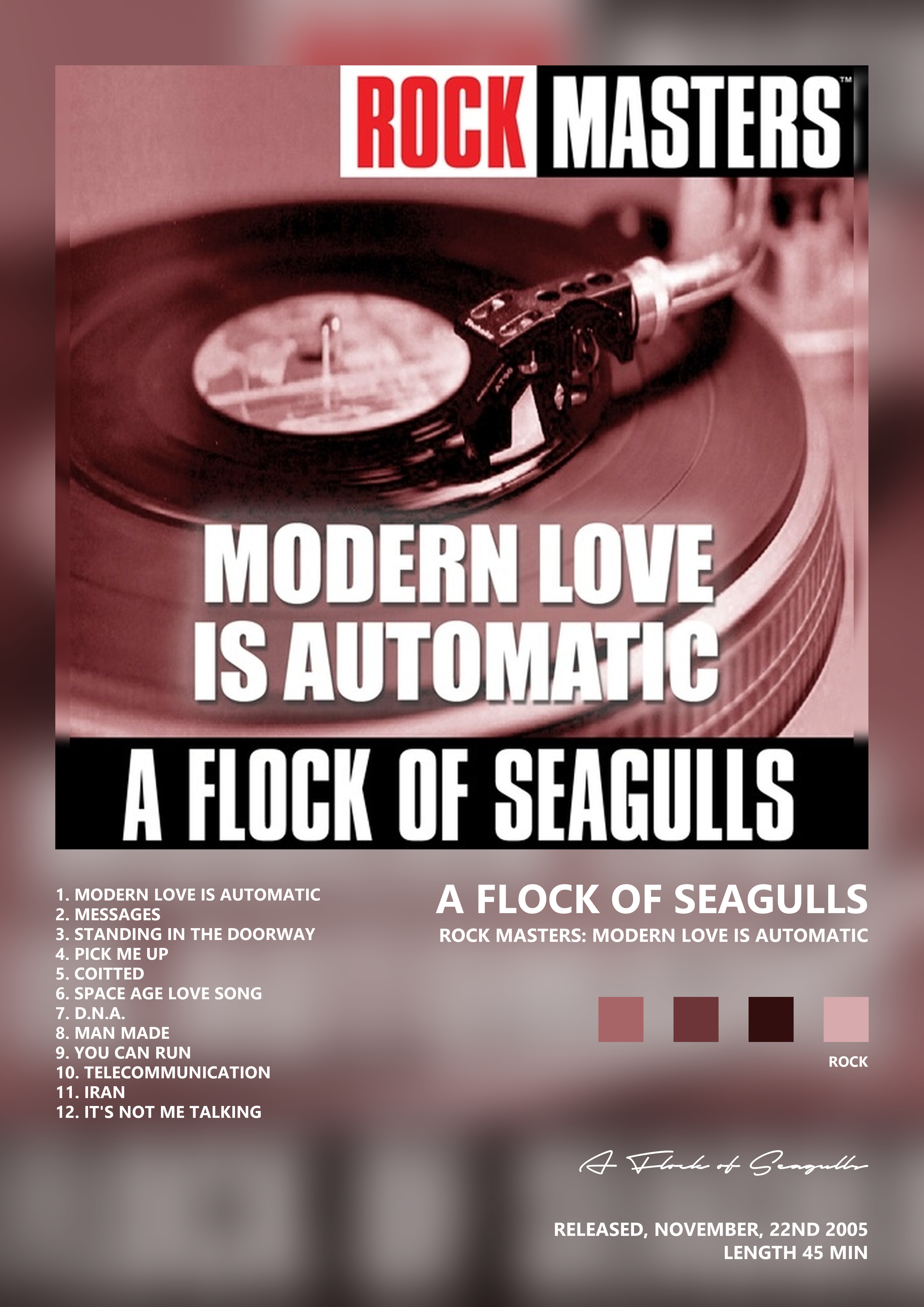 Music poster: A Flock of Seagulls - Rock Masters Modern Love Is Automatic
