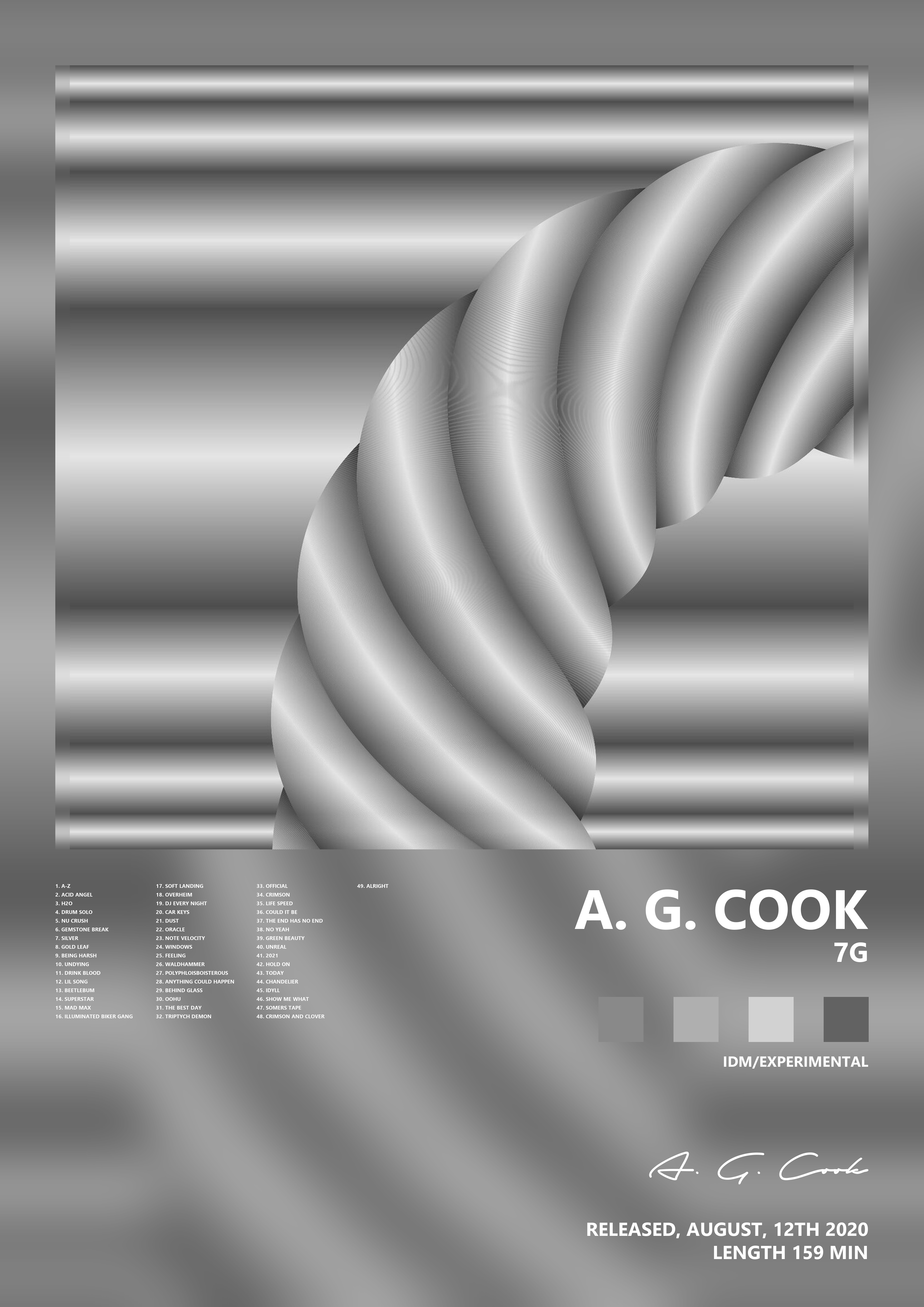 Music poster: A G Cook - 7G