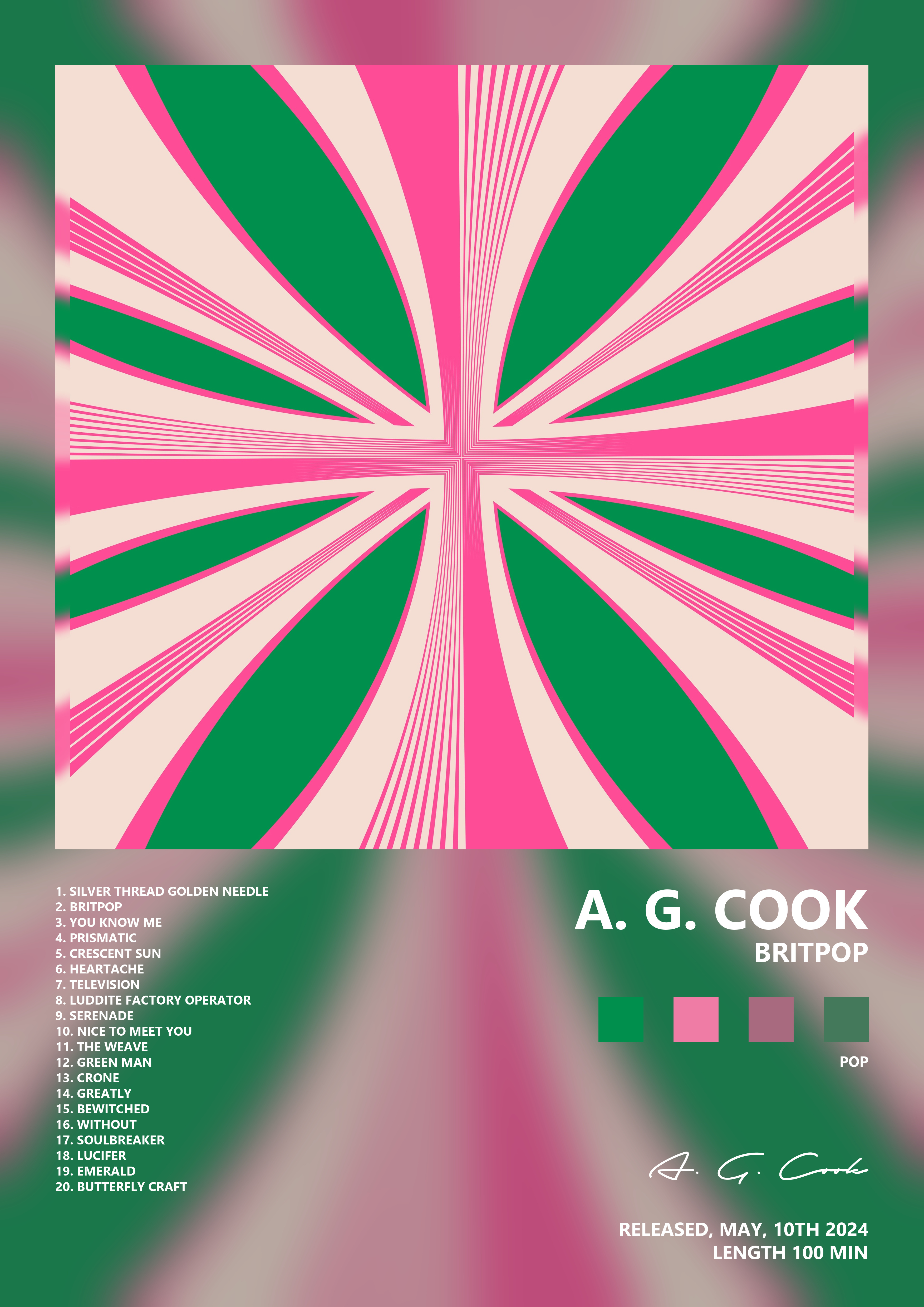 Music poster: A G Cook - Britpop