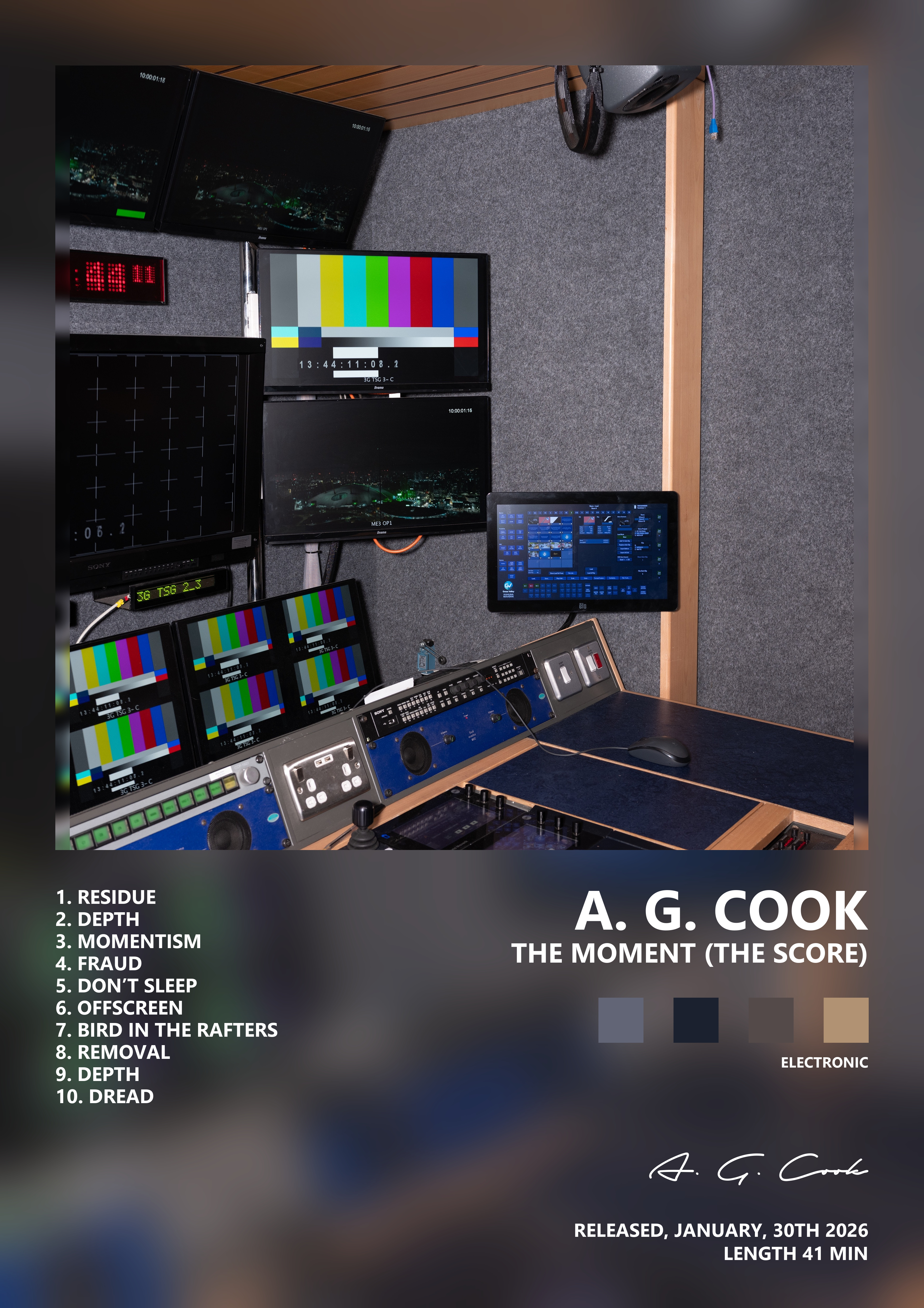 Music poster: A G Cook - The Moment The Score