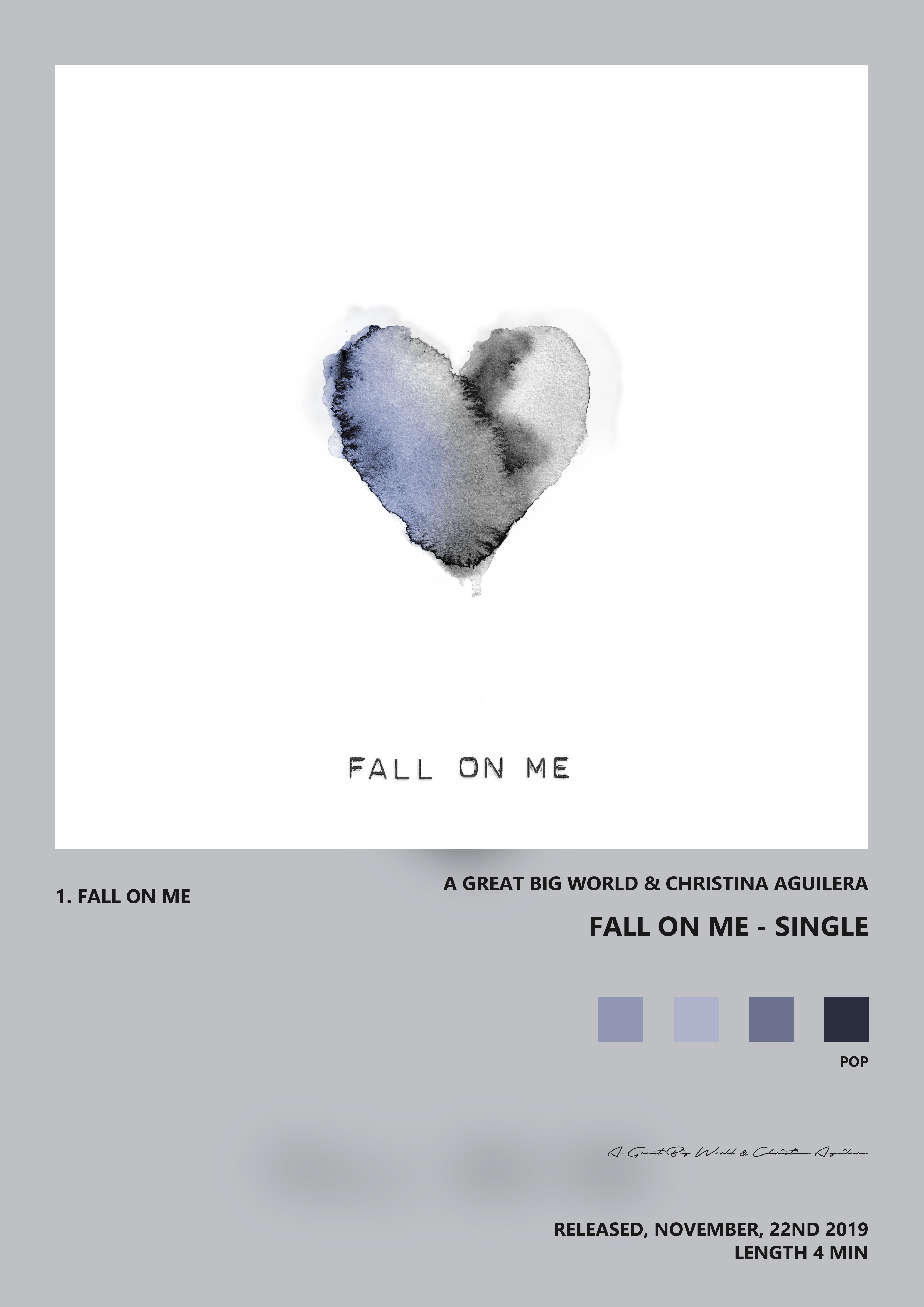 Music poster: A Great Big World Christina Aguilera - Fall On Me - Single
