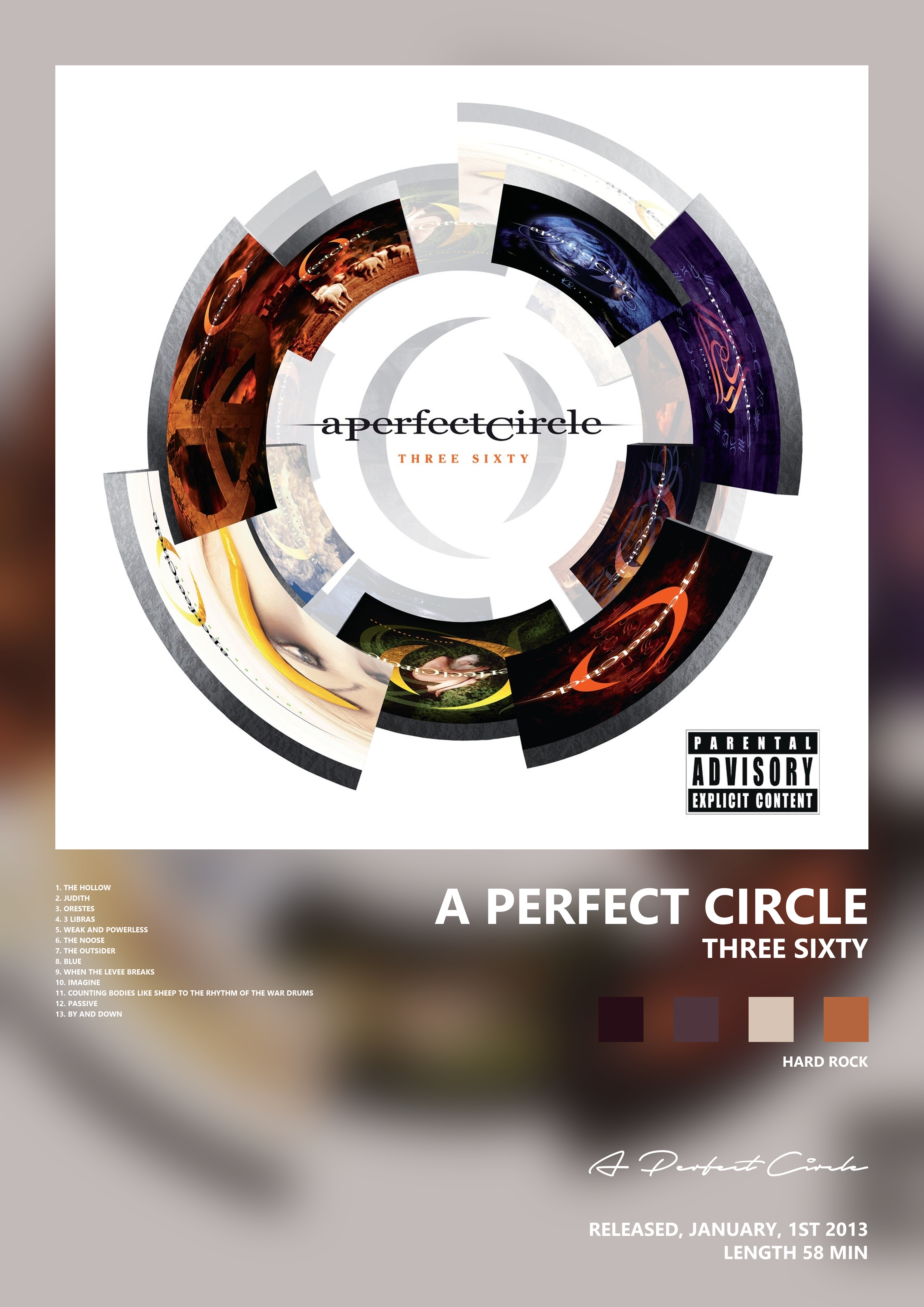 Music poster: A Perfect Circle - Three Sixty