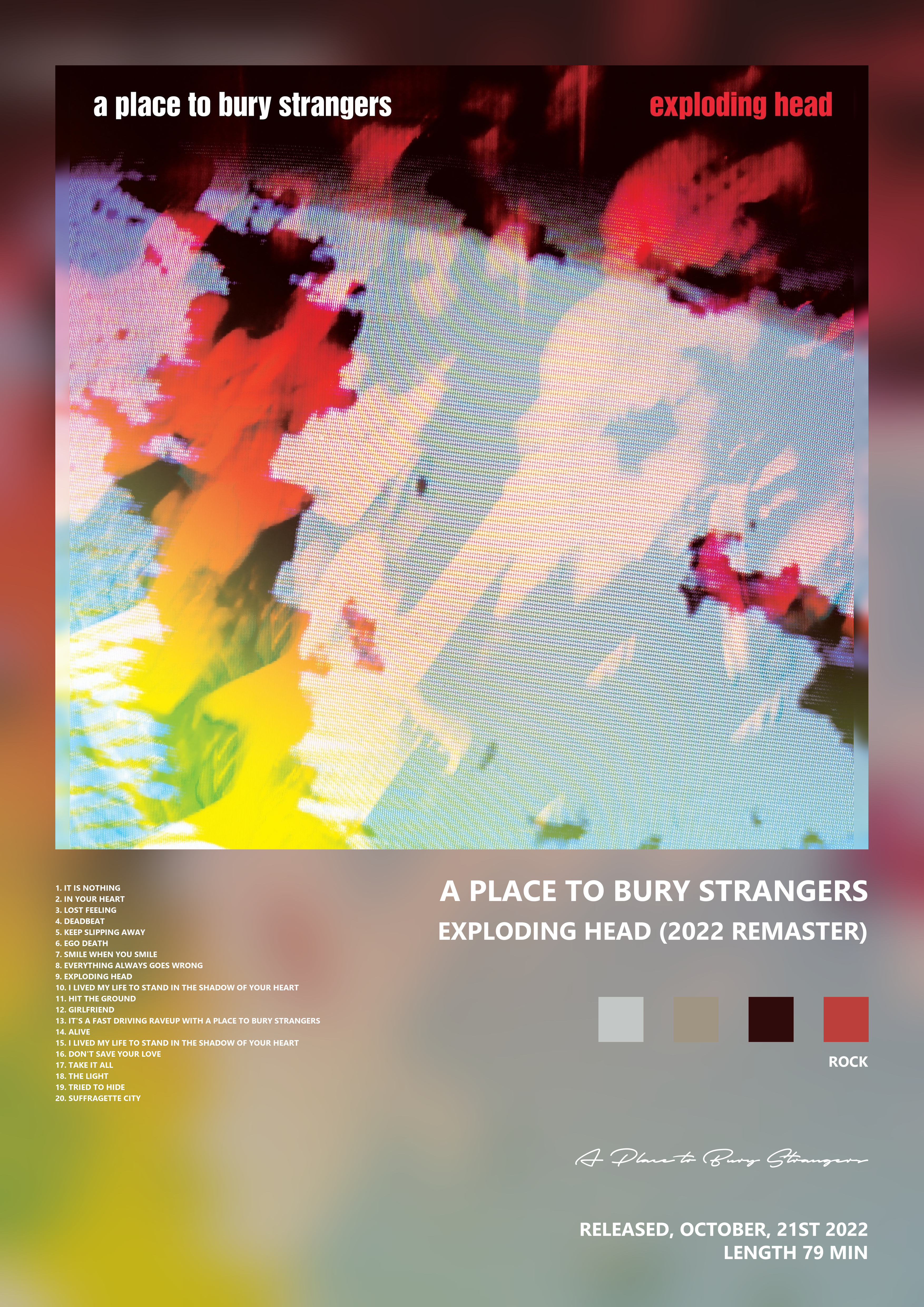 Music poster: A Place to Bury Strangers - Exploding Head 2022 Remaster