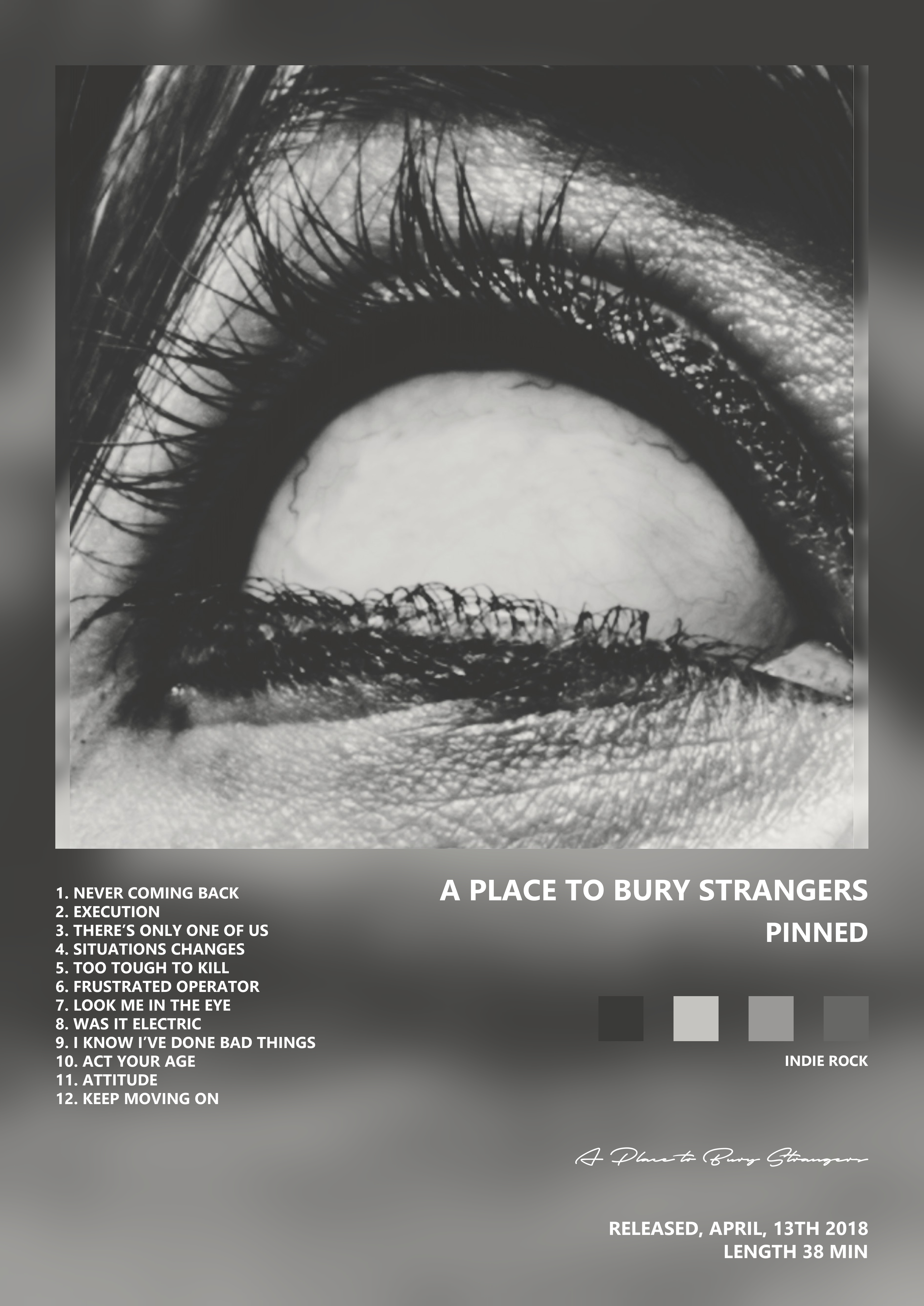 Music poster: A Place to Bury Strangers - Pinned