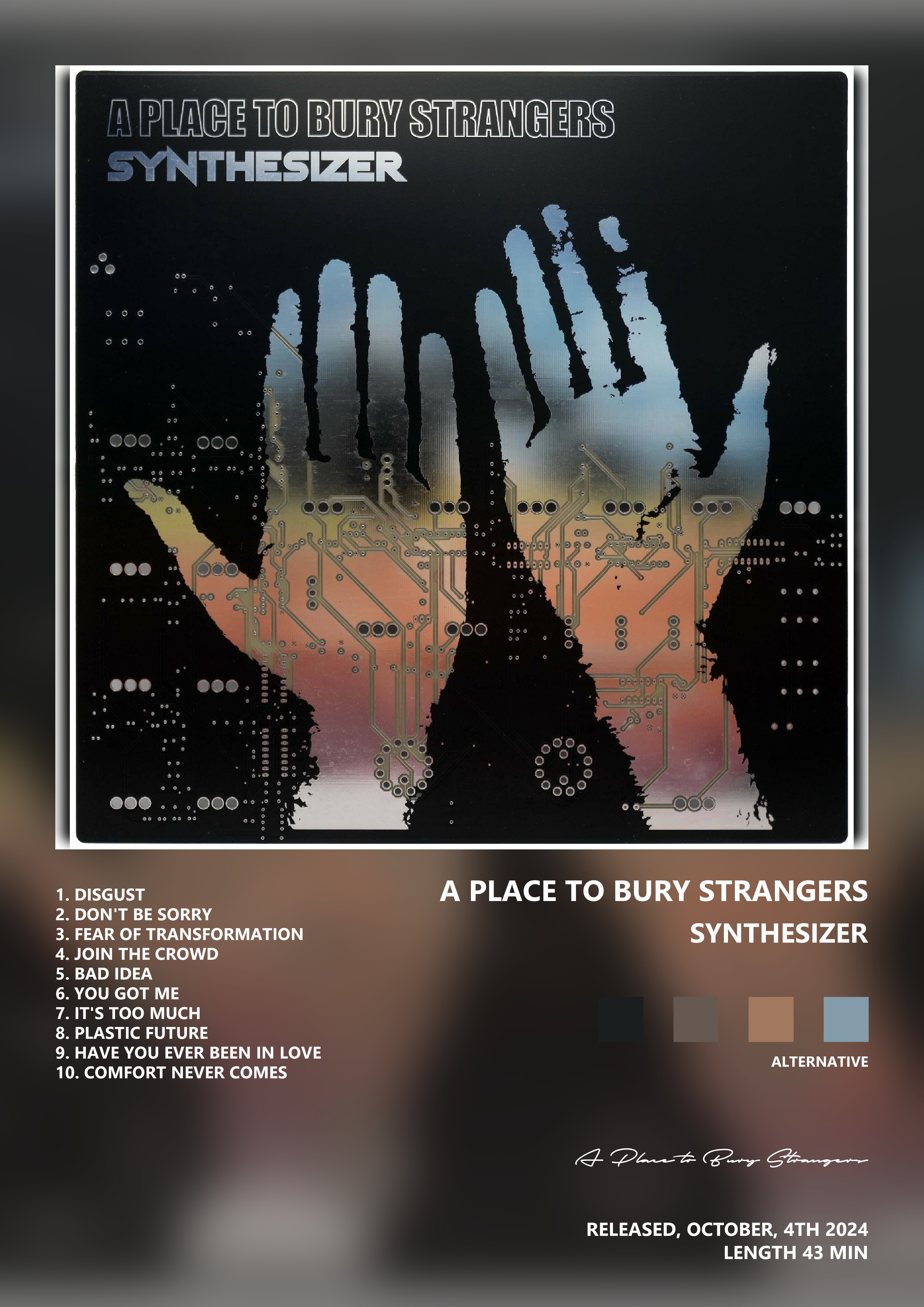 Music poster: A Place to Bury Strangers - Synthesizer