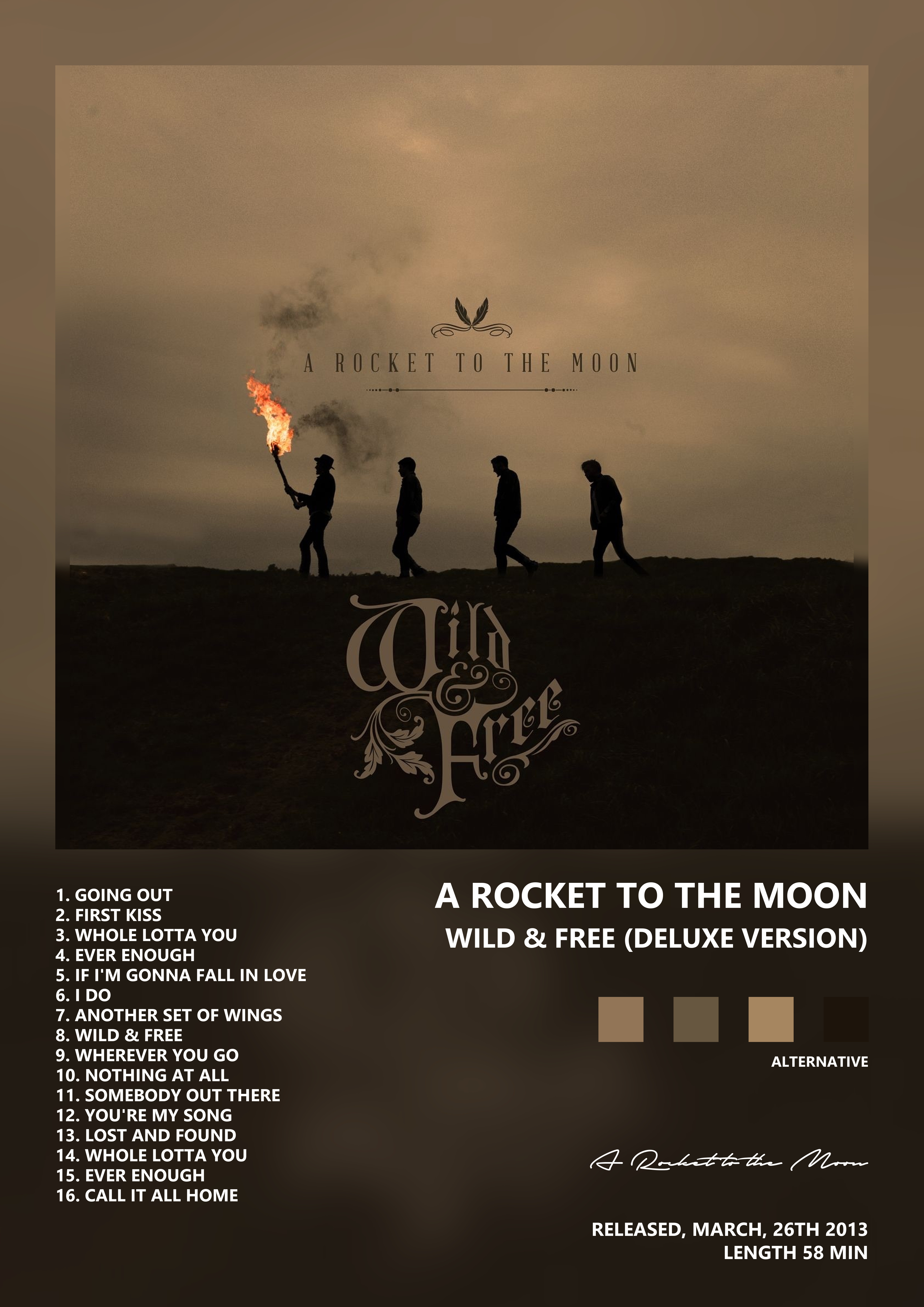 Music poster: A Rocket to the Moon - Wild Free Deluxe Version
