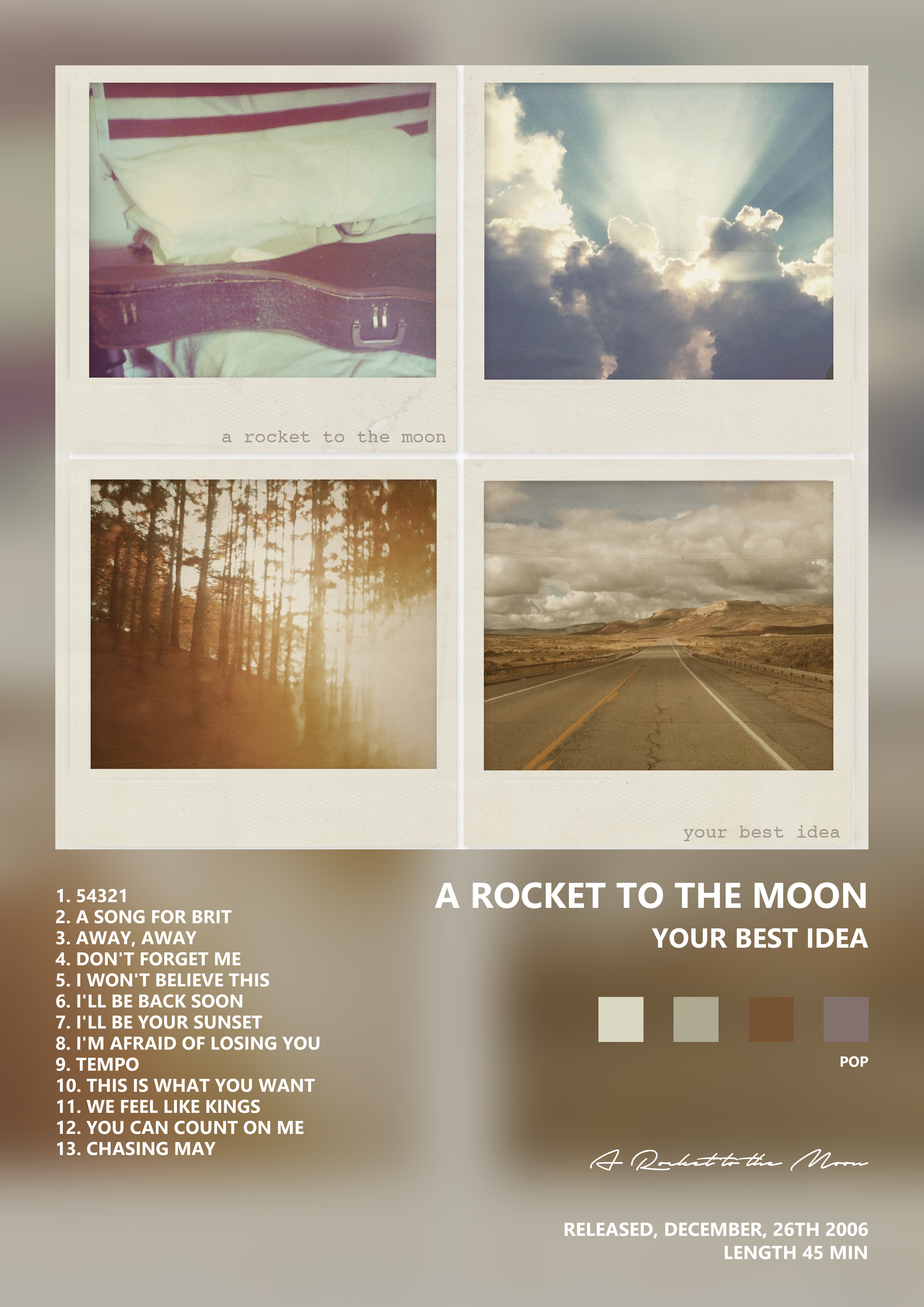 Music poster: A Rocket to the Moon - Your Best Idea
