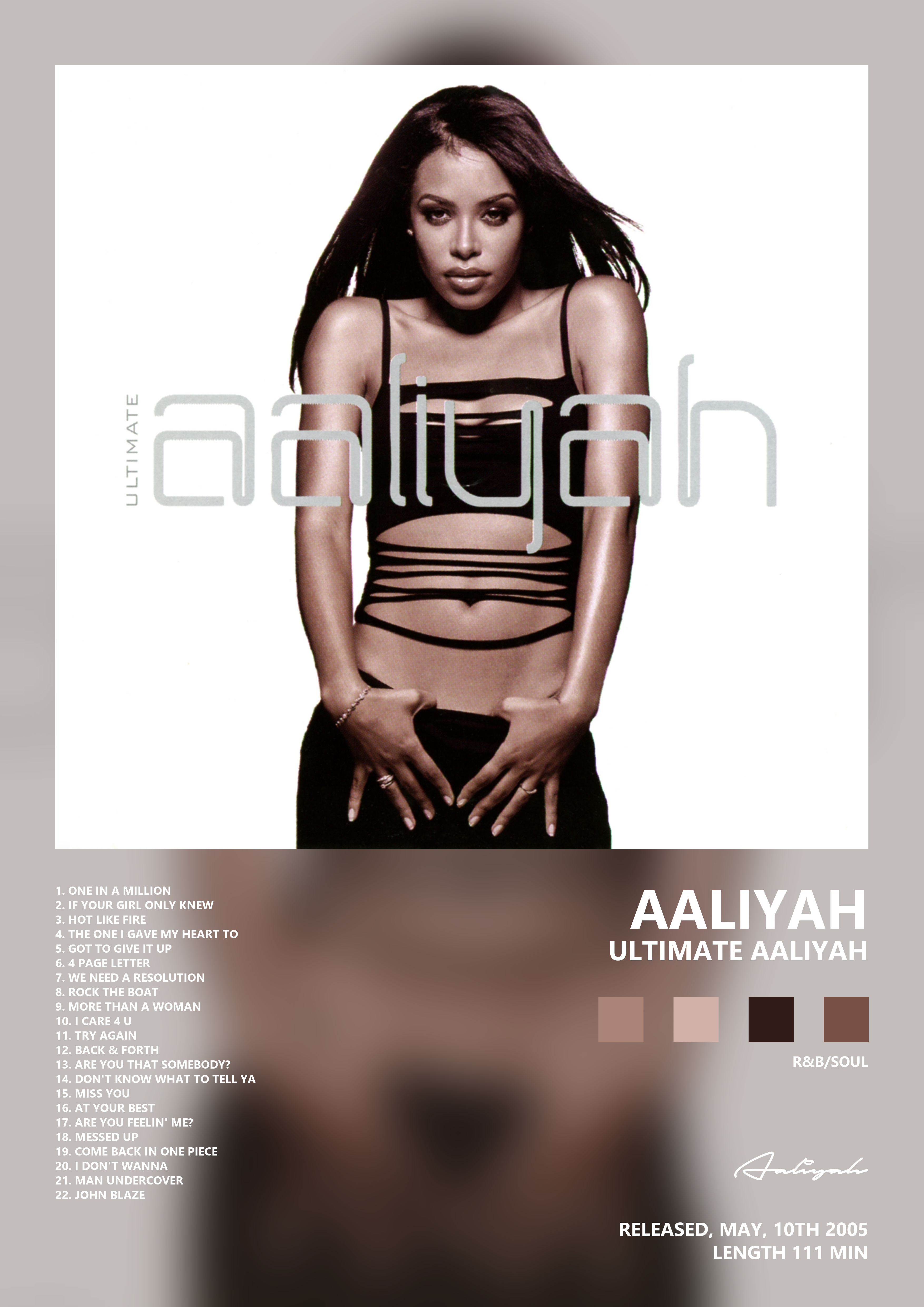 Music poster: Aaliyah - Ultimate Aaliyah