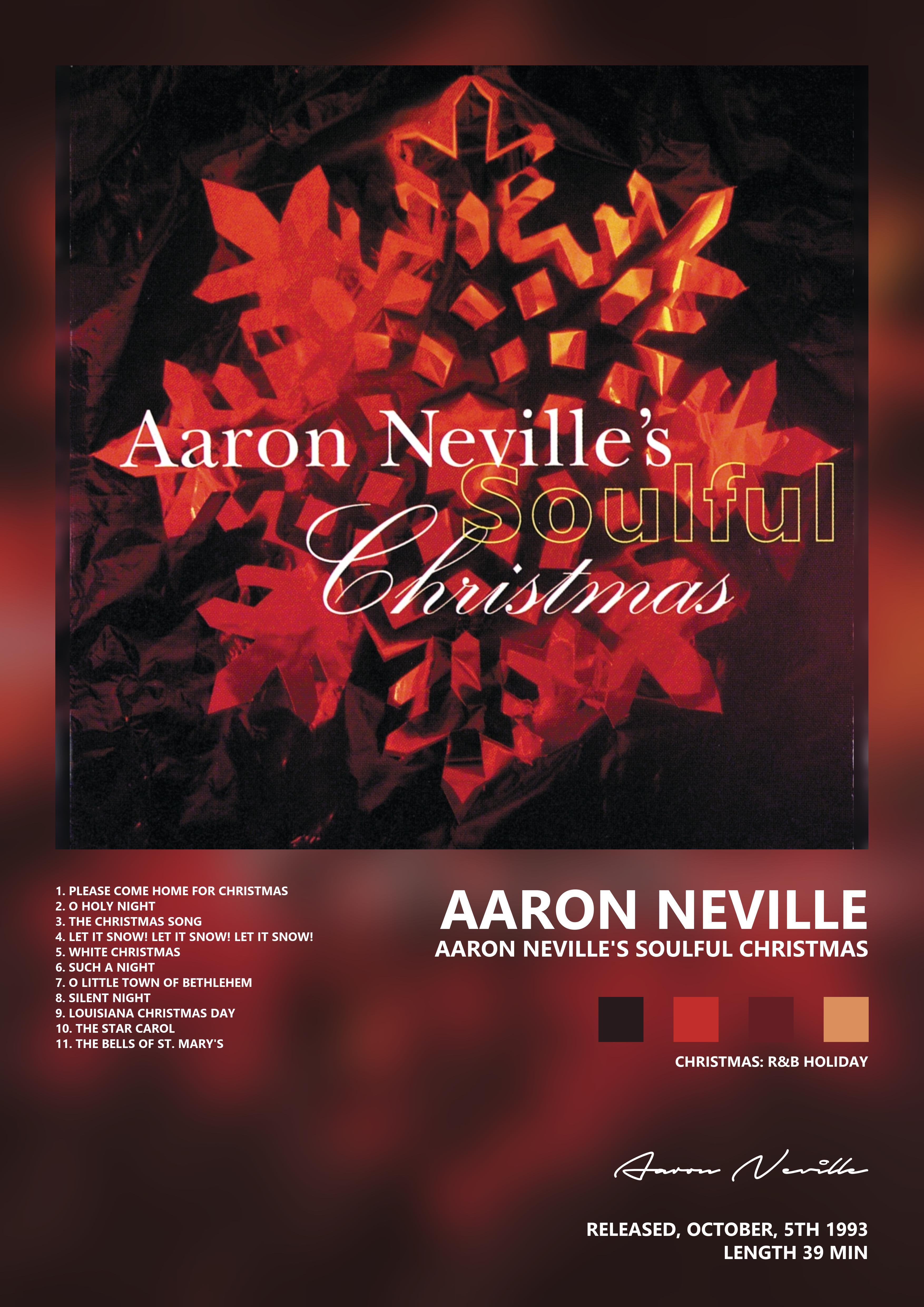 Music poster: Aaron Neville - Aaron Nevilles Soulful Christmas
