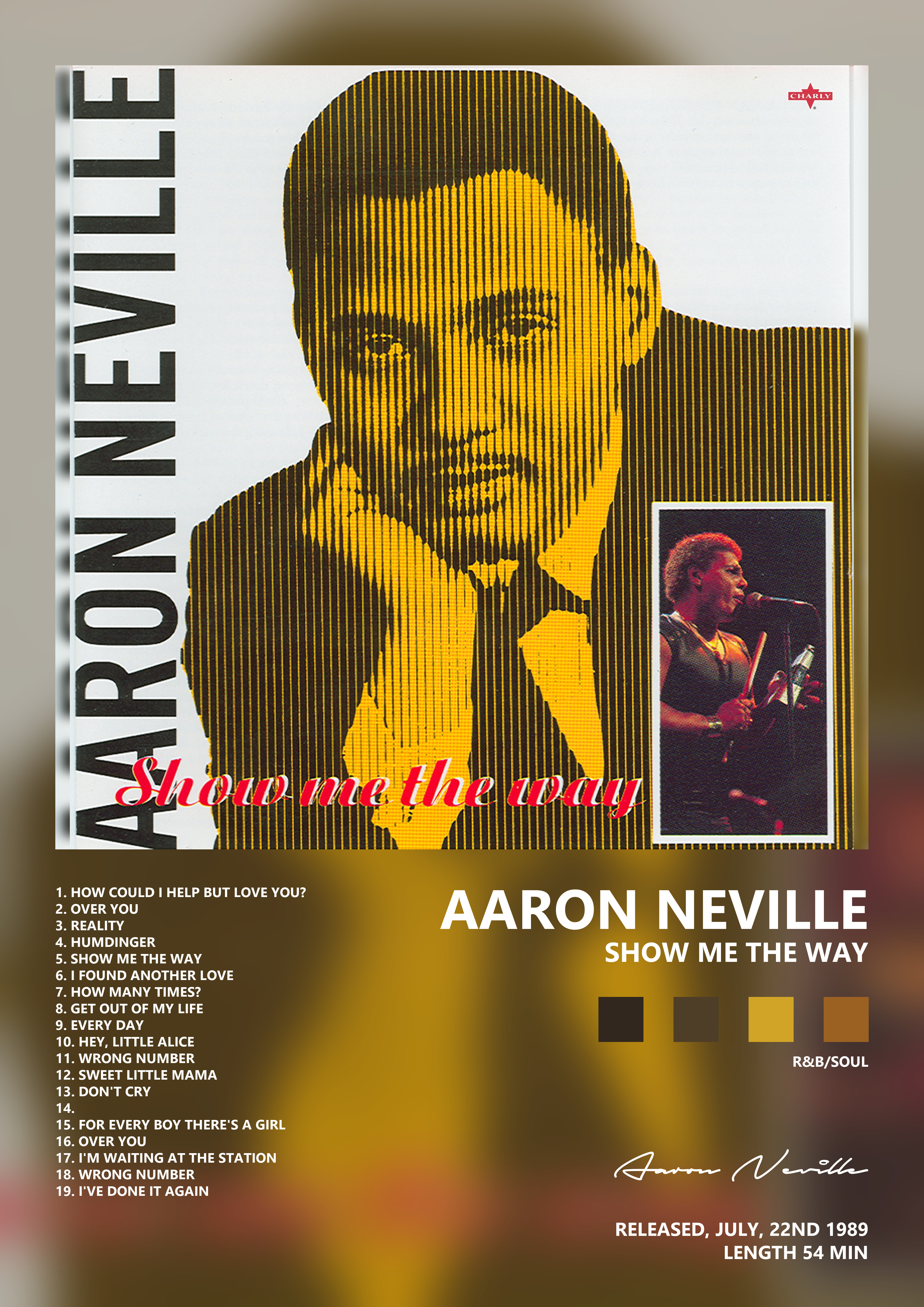Music poster: Aaron Neville - Show Me the Way