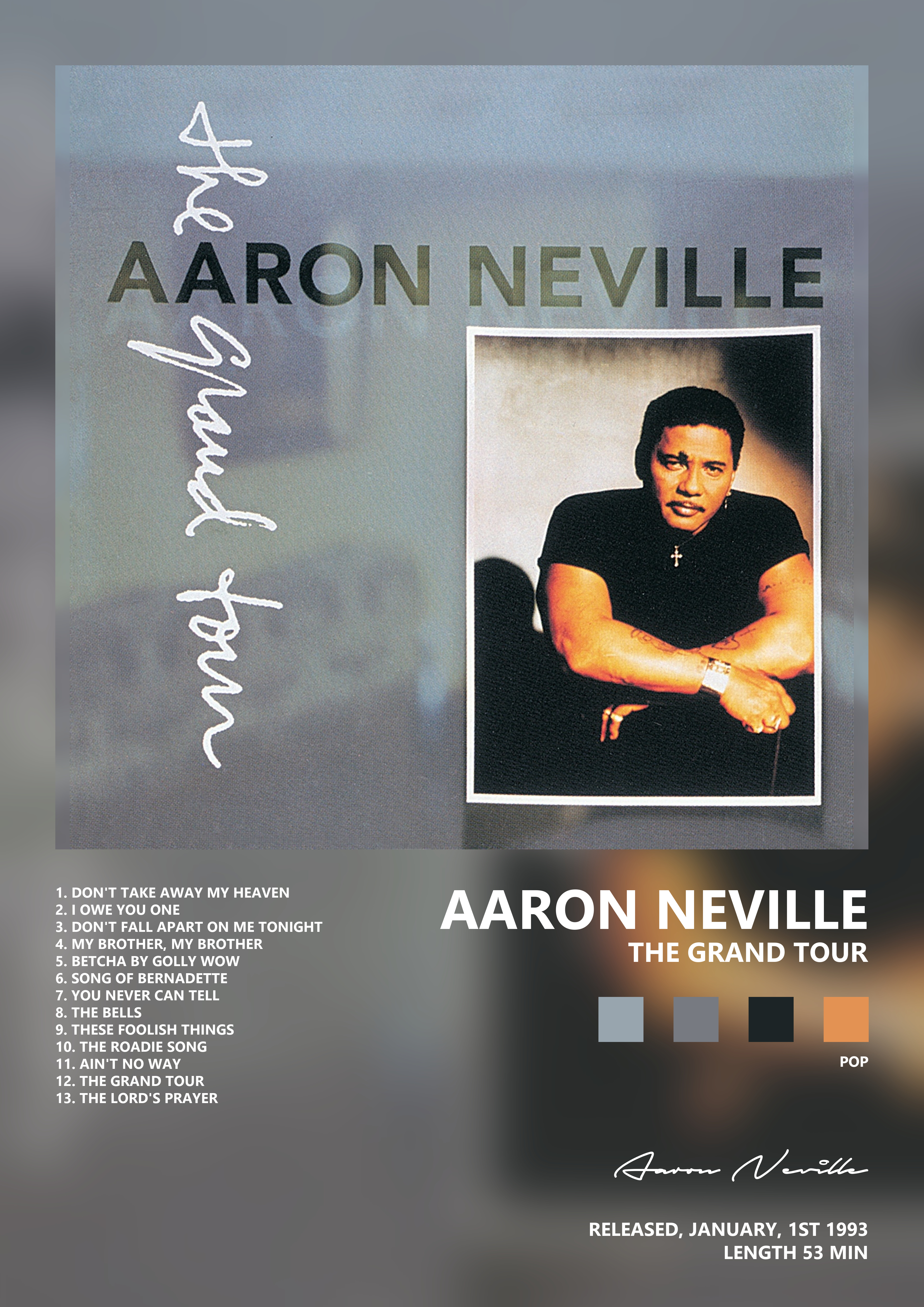 Music poster: Aaron Neville - The Grand Tour