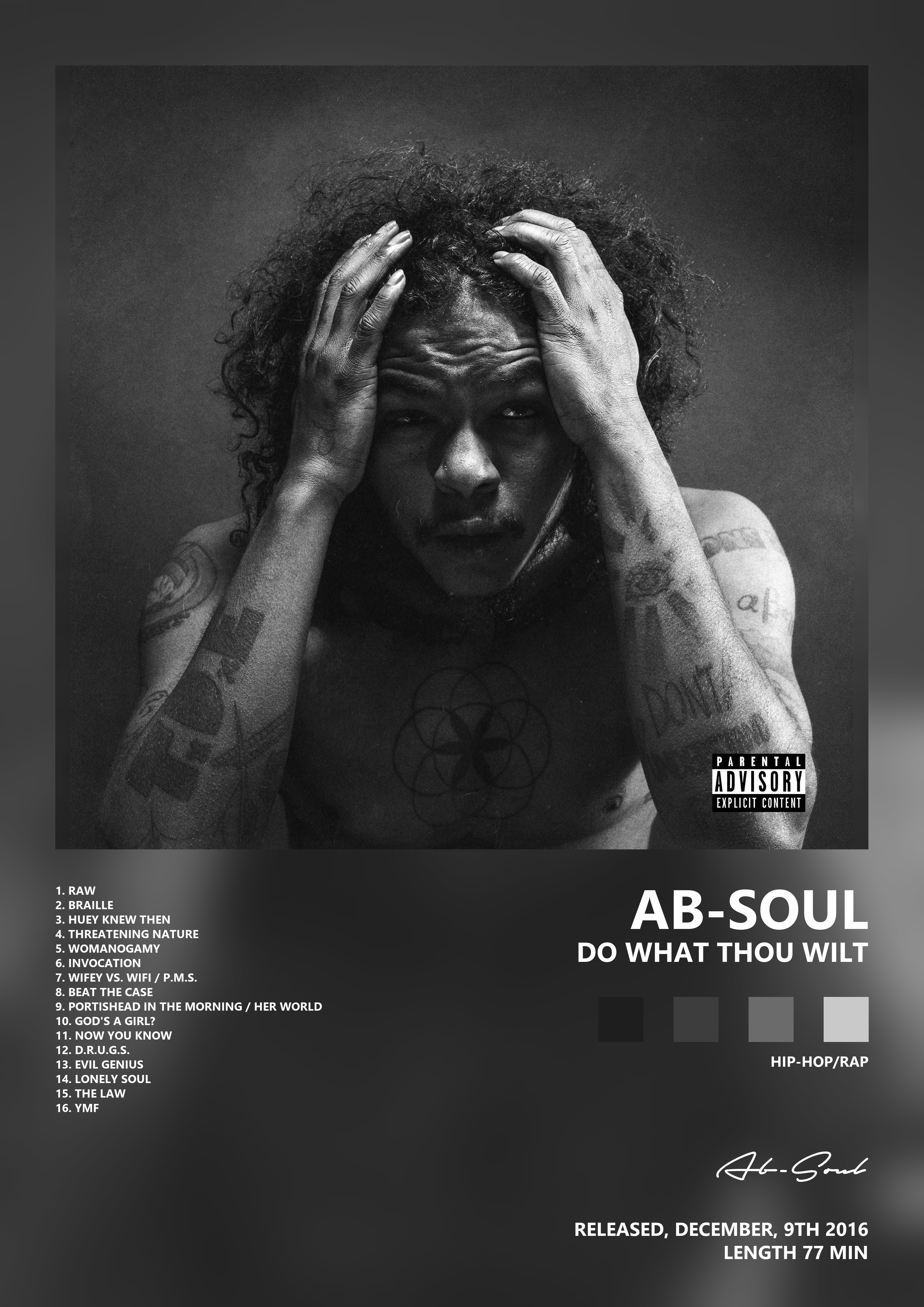 Music poster: Ab-Soul - Do What Thou Wilt