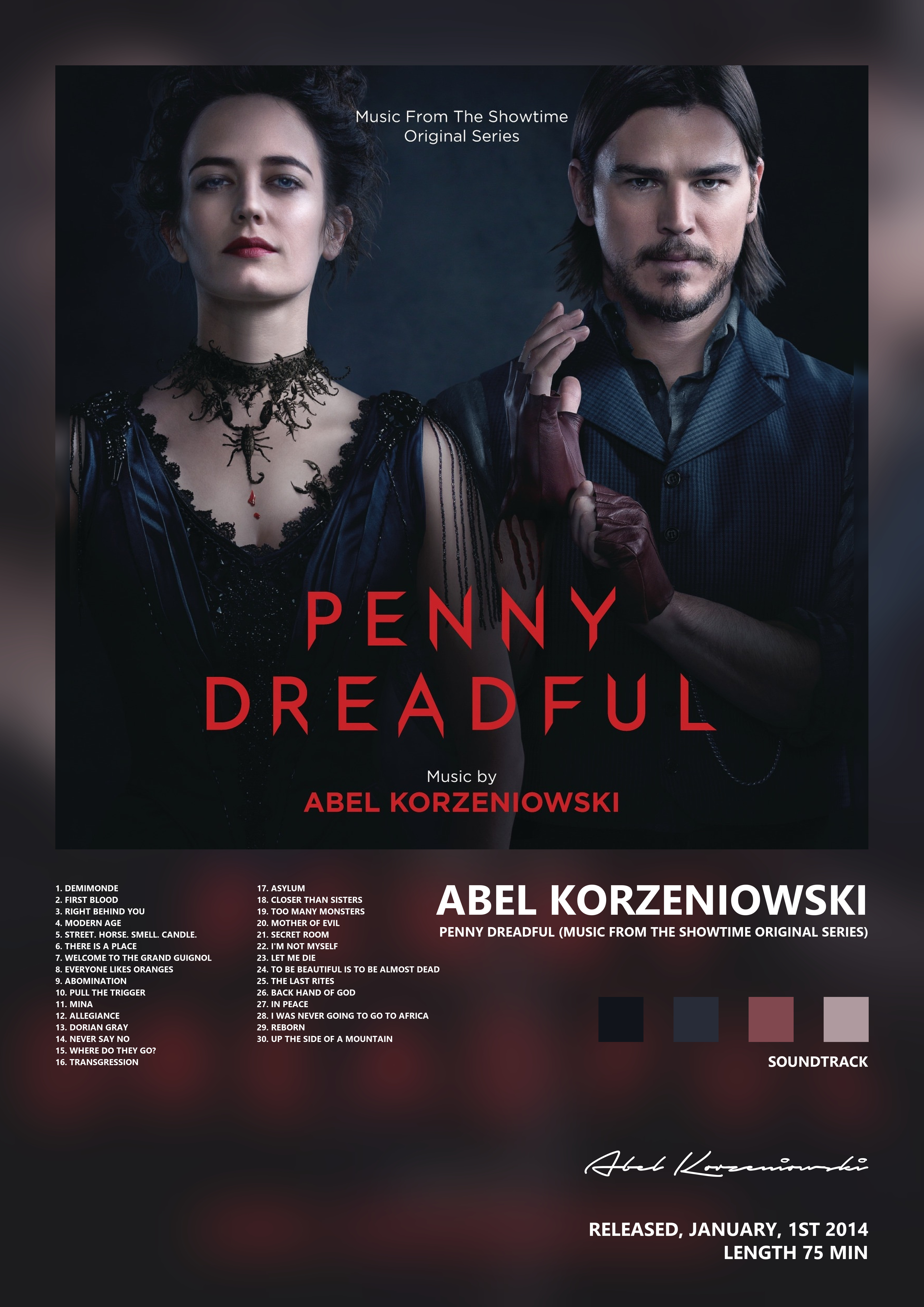 Music poster: Abel Korzeniowski - Penny Dreadful Music From The Showtime Original Series