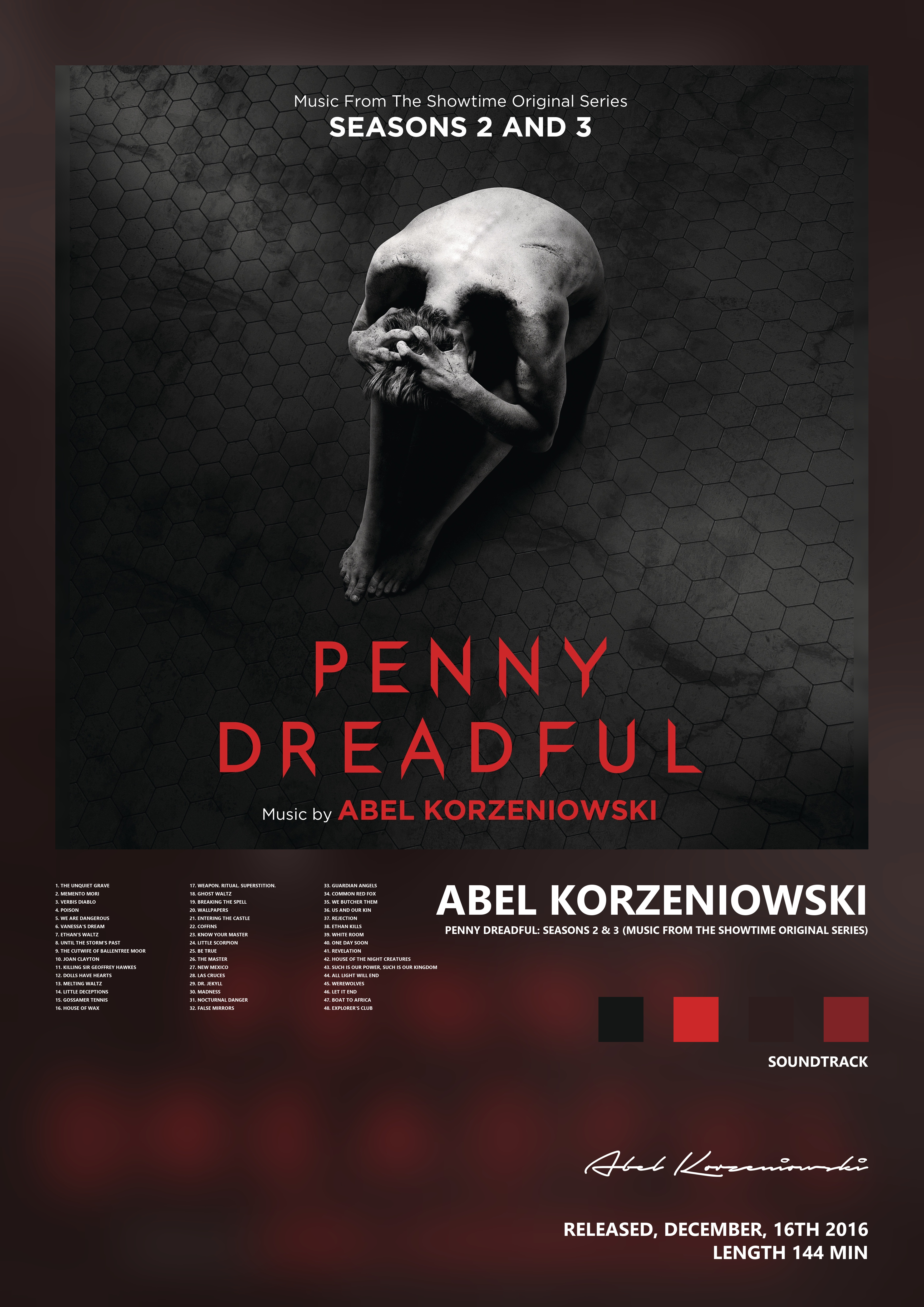 Music poster: Abel Korzeniowski - Penny Dreadful Seasons 2 3 Music from the Showtime Original Series