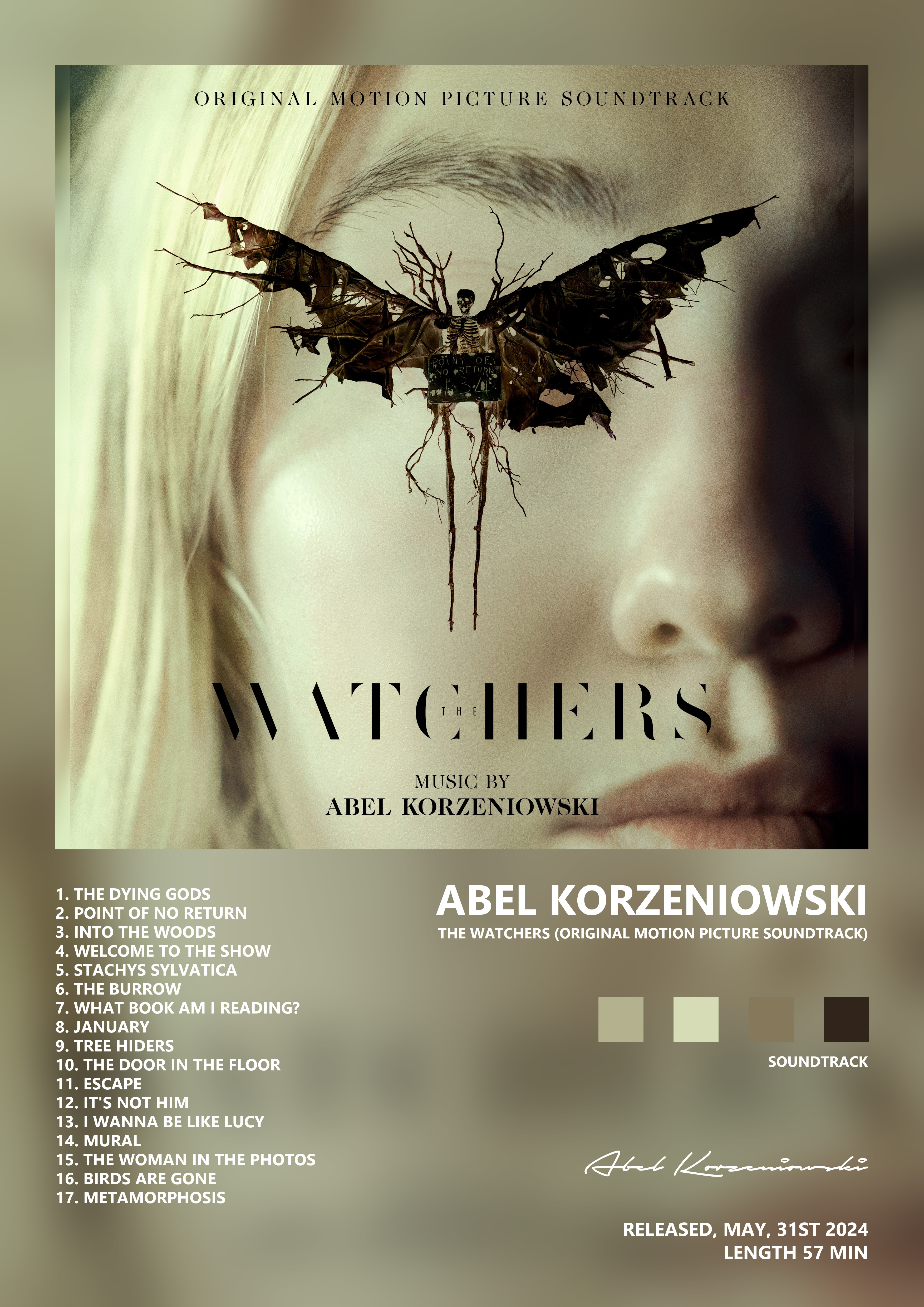 Music poster: Abel Korzeniowski - The Watchers Original Motion Picture Soundtrack