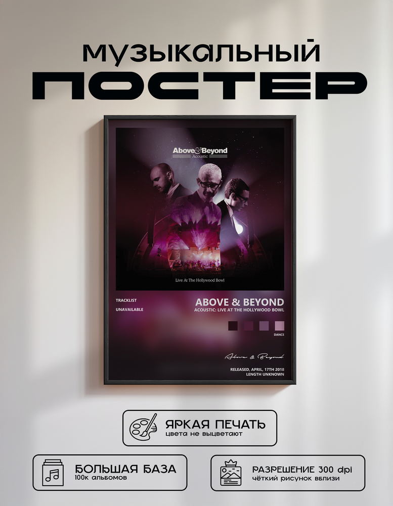 Music poster: Above Beyond - Acoustic Live at the Hollywood Bowl