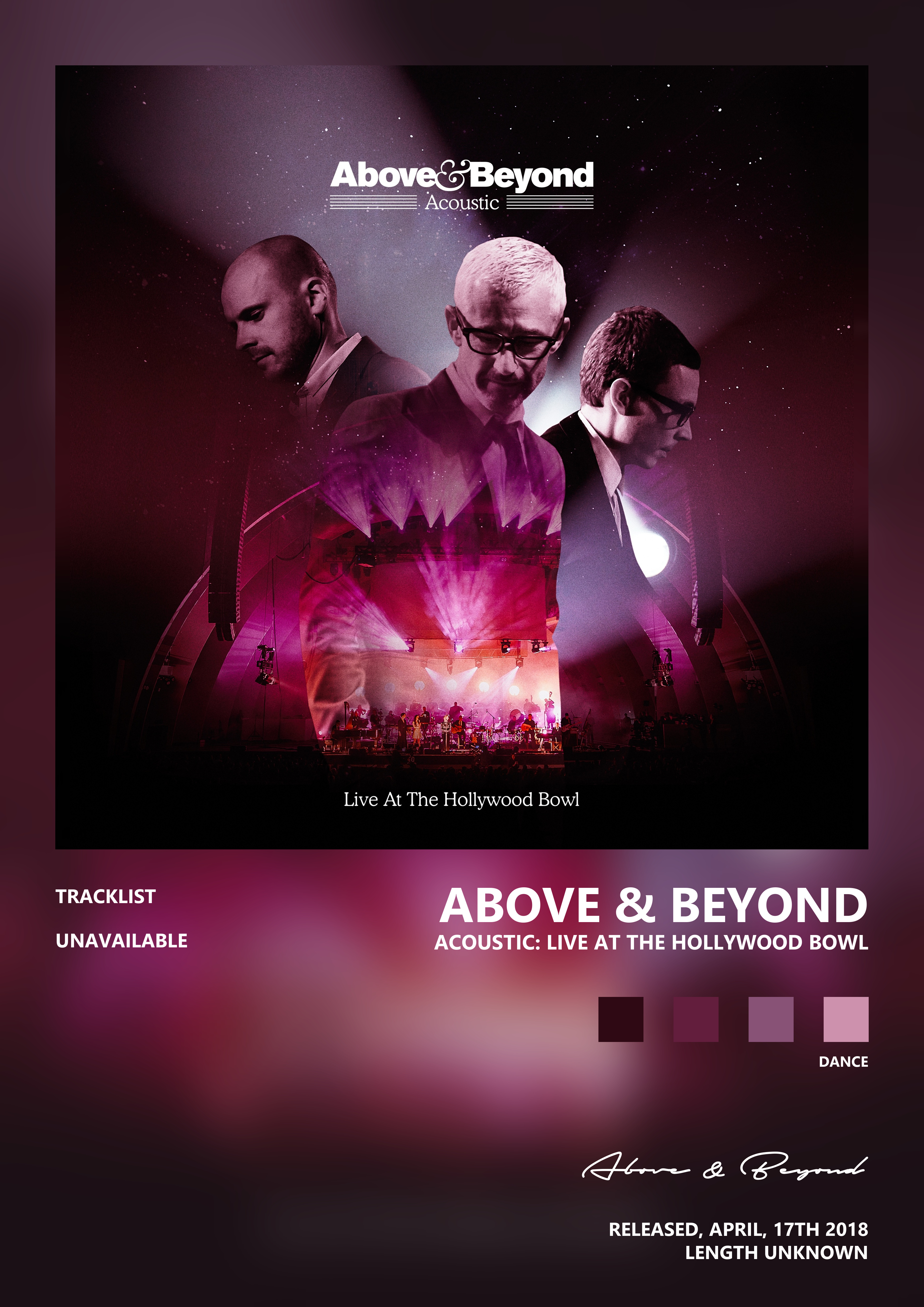 Music poster: Above Beyond - Acoustic Live at the Hollywood Bowl