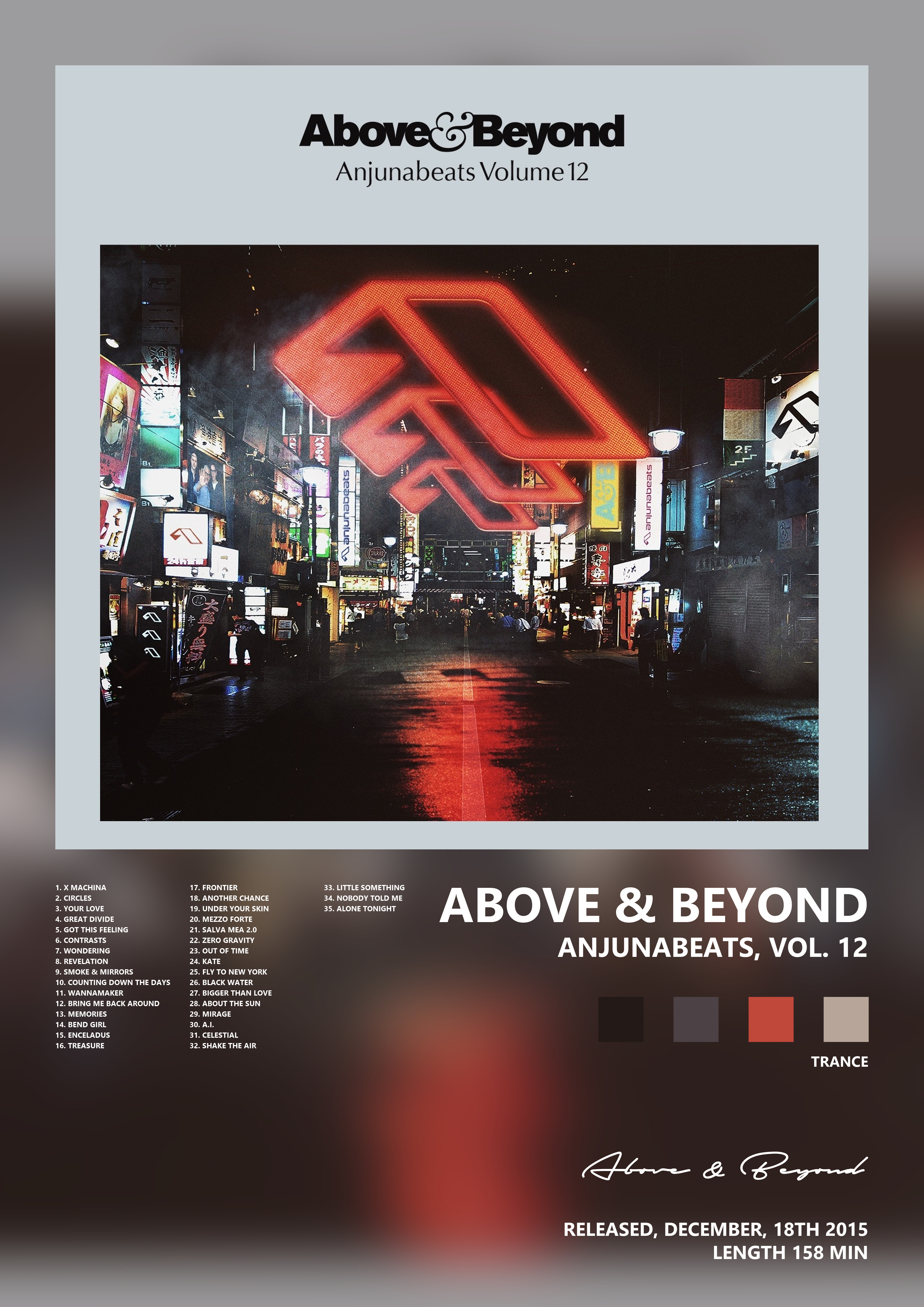 Music poster: Above Beyond - Anjunabeats Vol 12