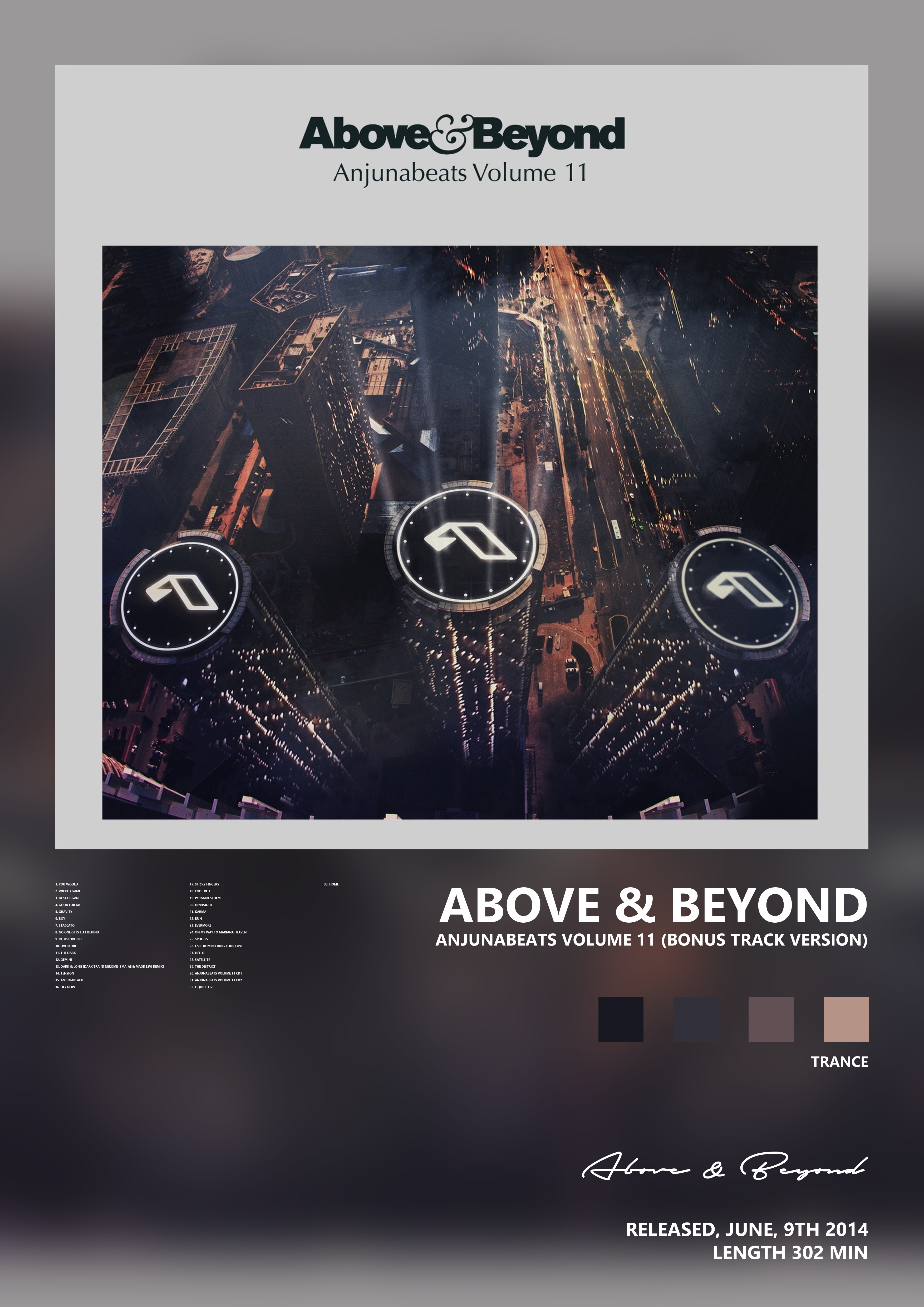 Music poster: Above Beyond - Anjunabeats Volume 11 Bonus Track Version