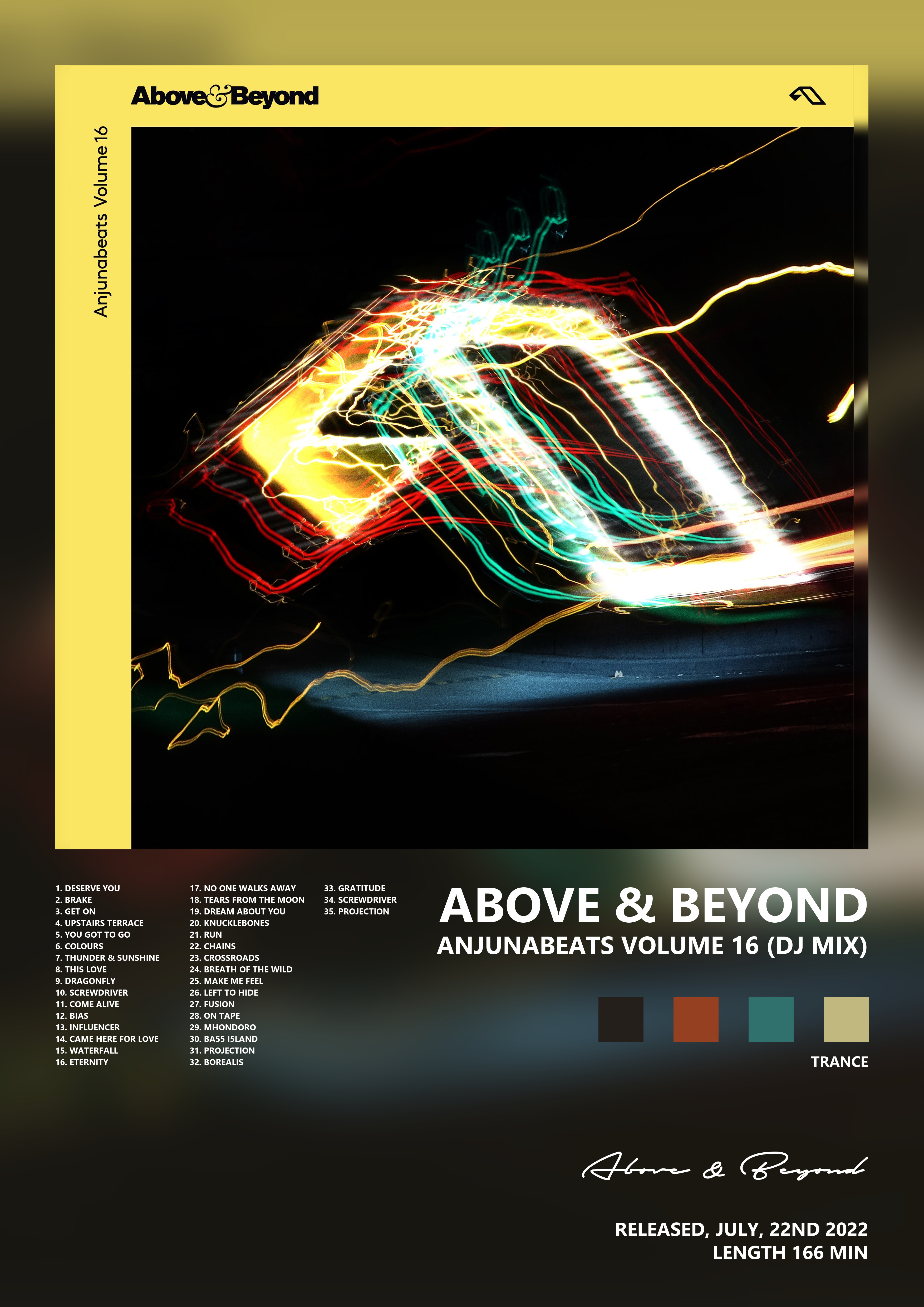 Music poster: Above Beyond - Anjunabeats Volume 16 DJ Mix