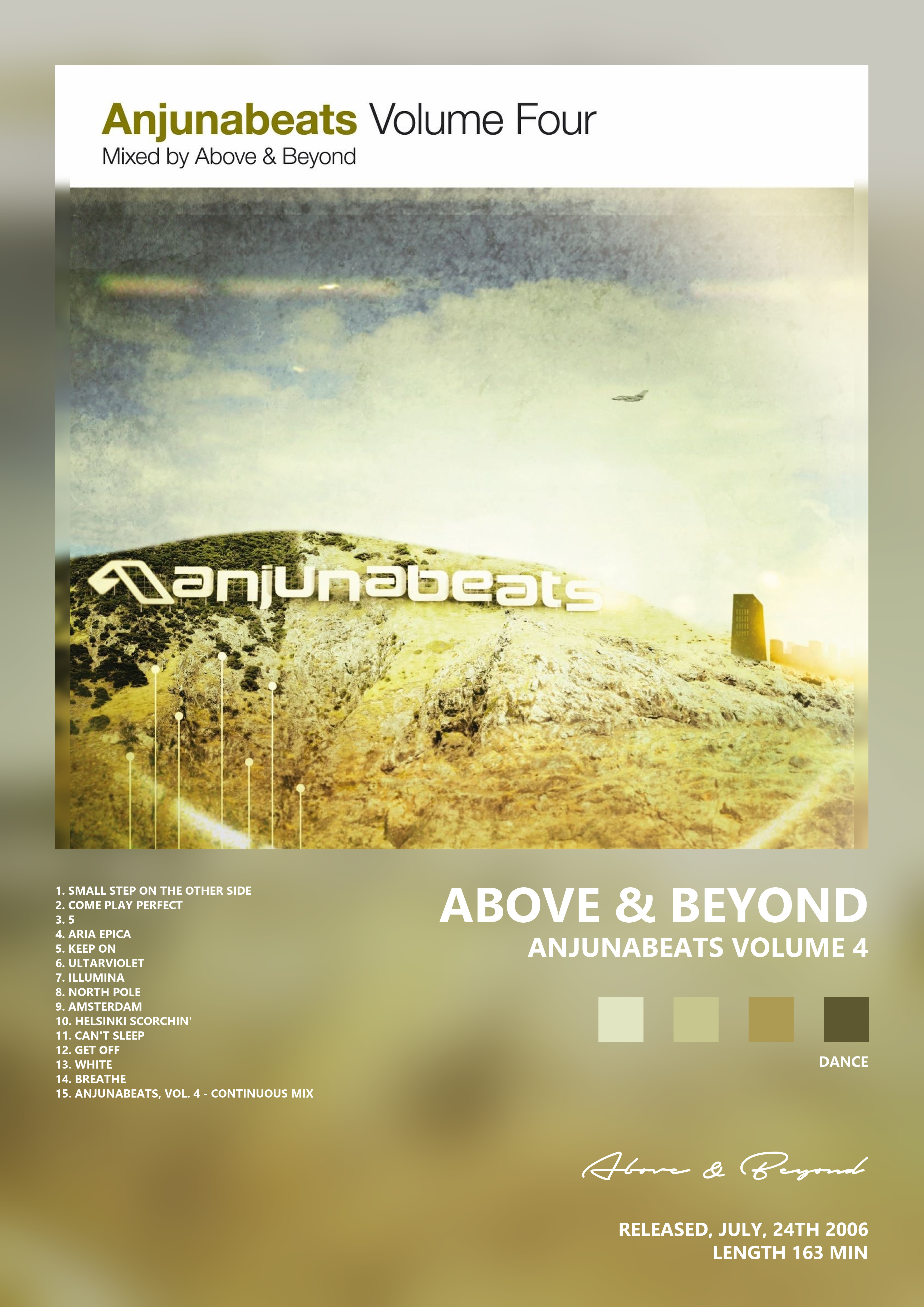 Music poster: Above Beyond - Anjunabeats Volume 4