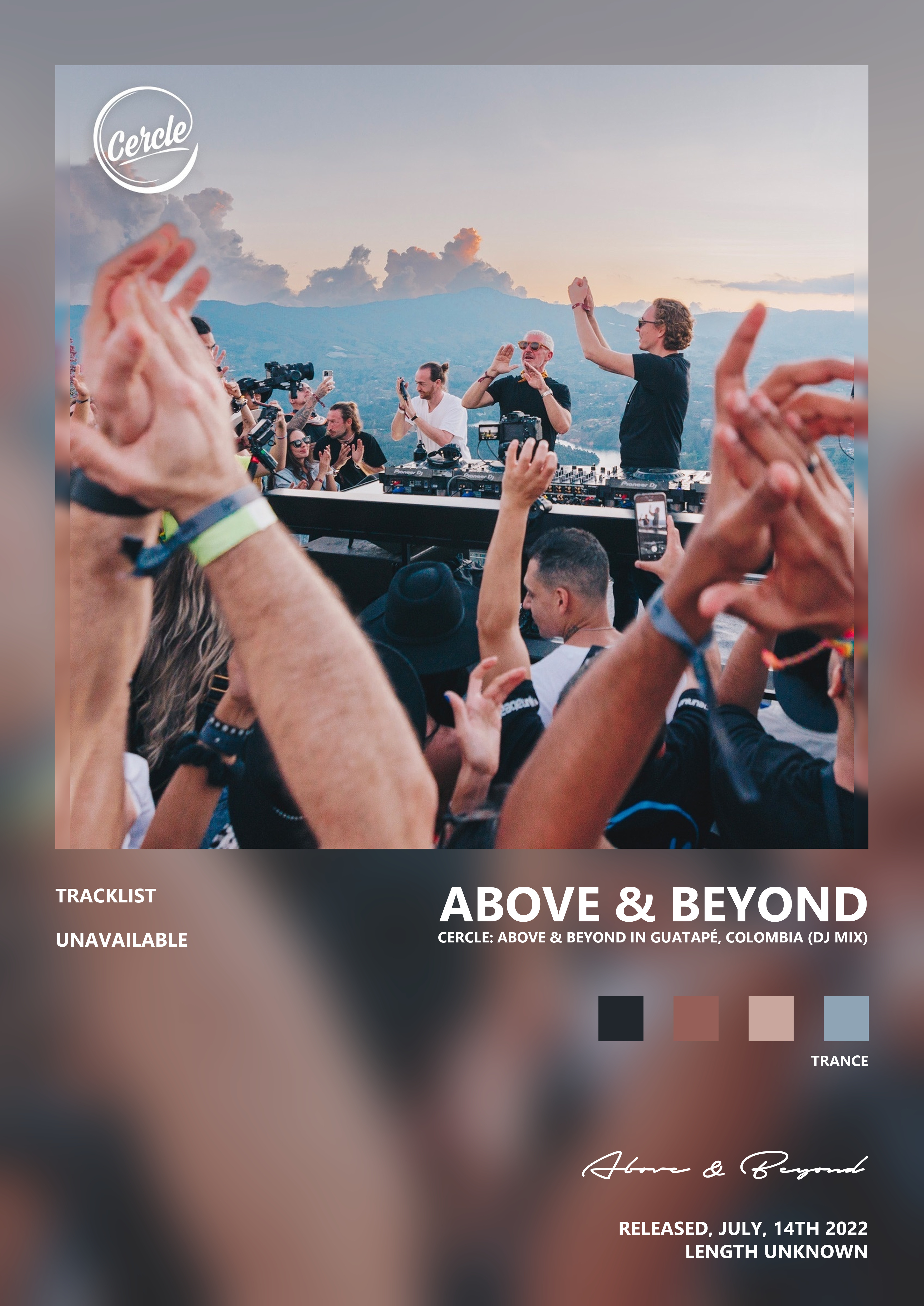 Music poster: Above Beyond - Cercle Above Beyond in Guatapé Colombia DJ Mix