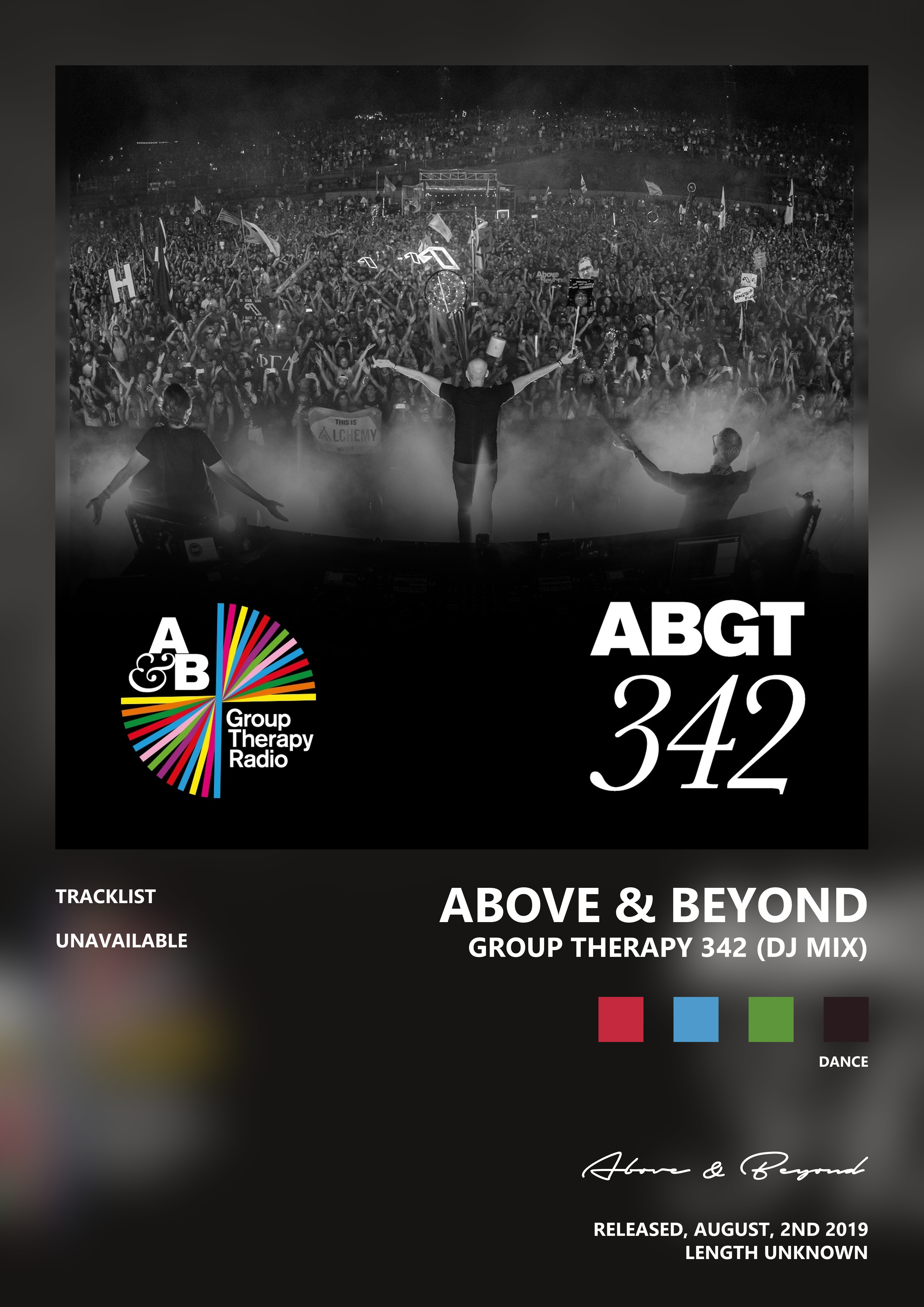 Music poster: Above Beyond - Group Therapy 342 DJ Mix