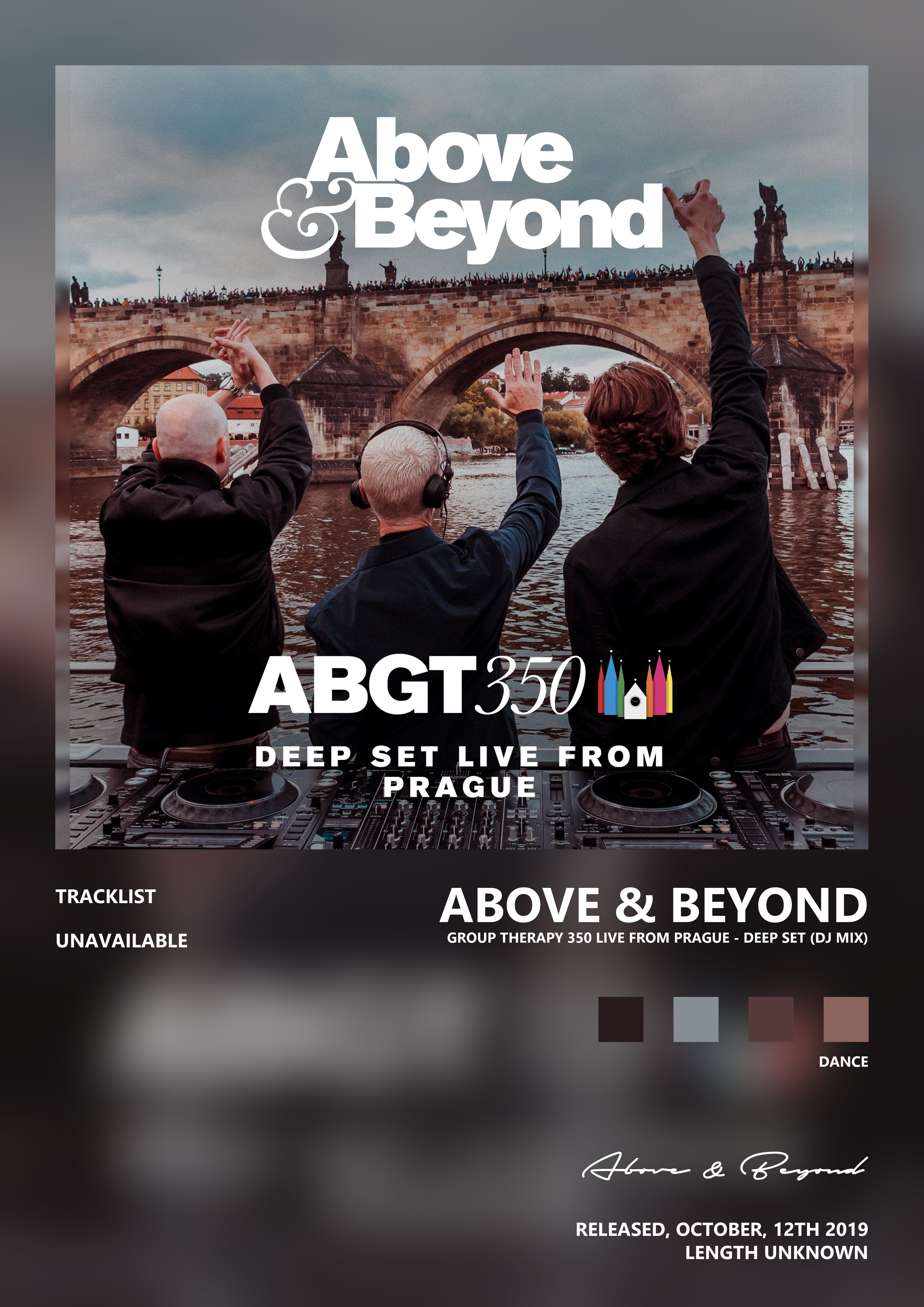 Music poster: Above Beyond - Group Therapy 350 Live from Prague - Deep Set DJ Mix