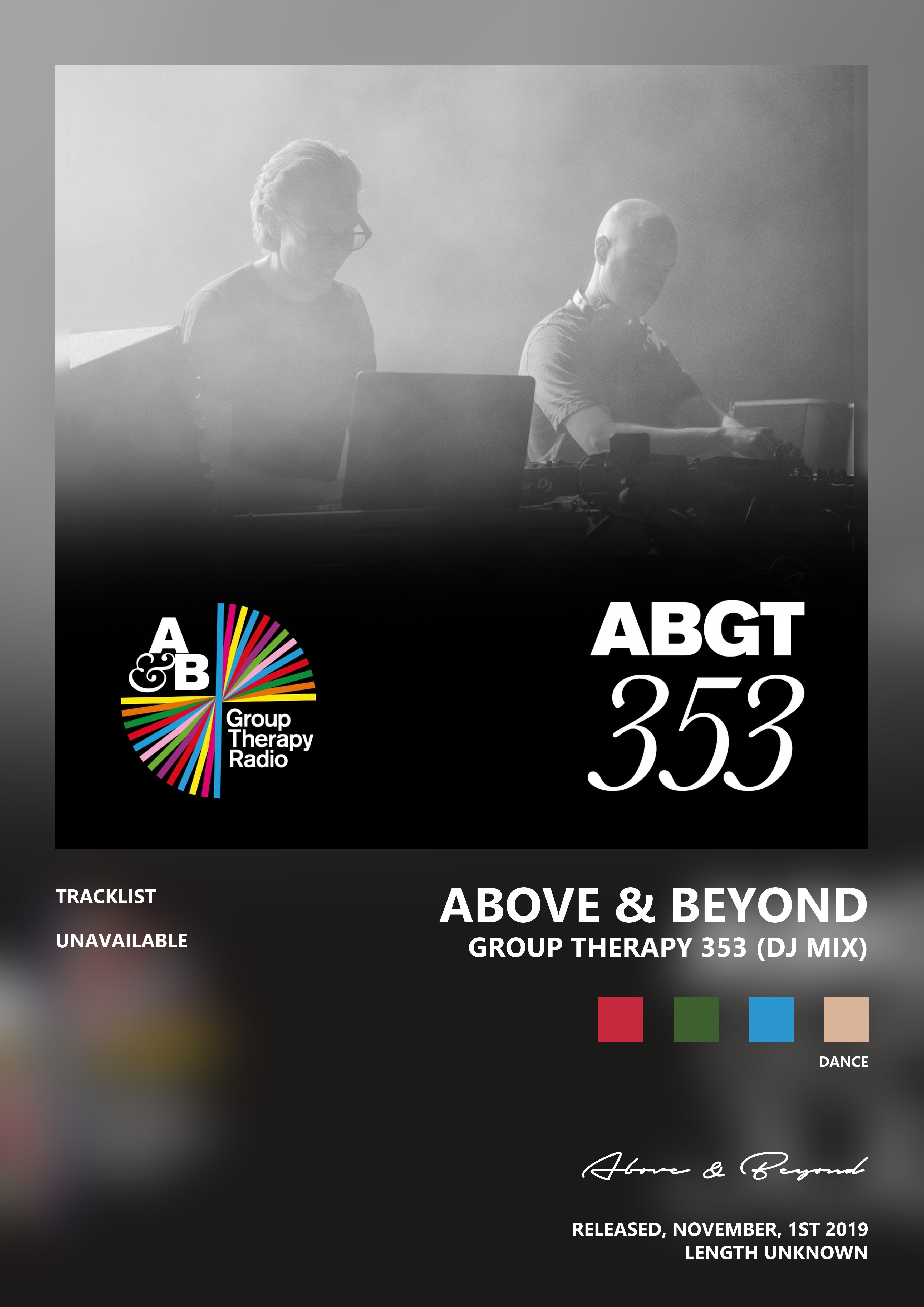 Music poster: Above Beyond - Group Therapy 353 DJ Mix