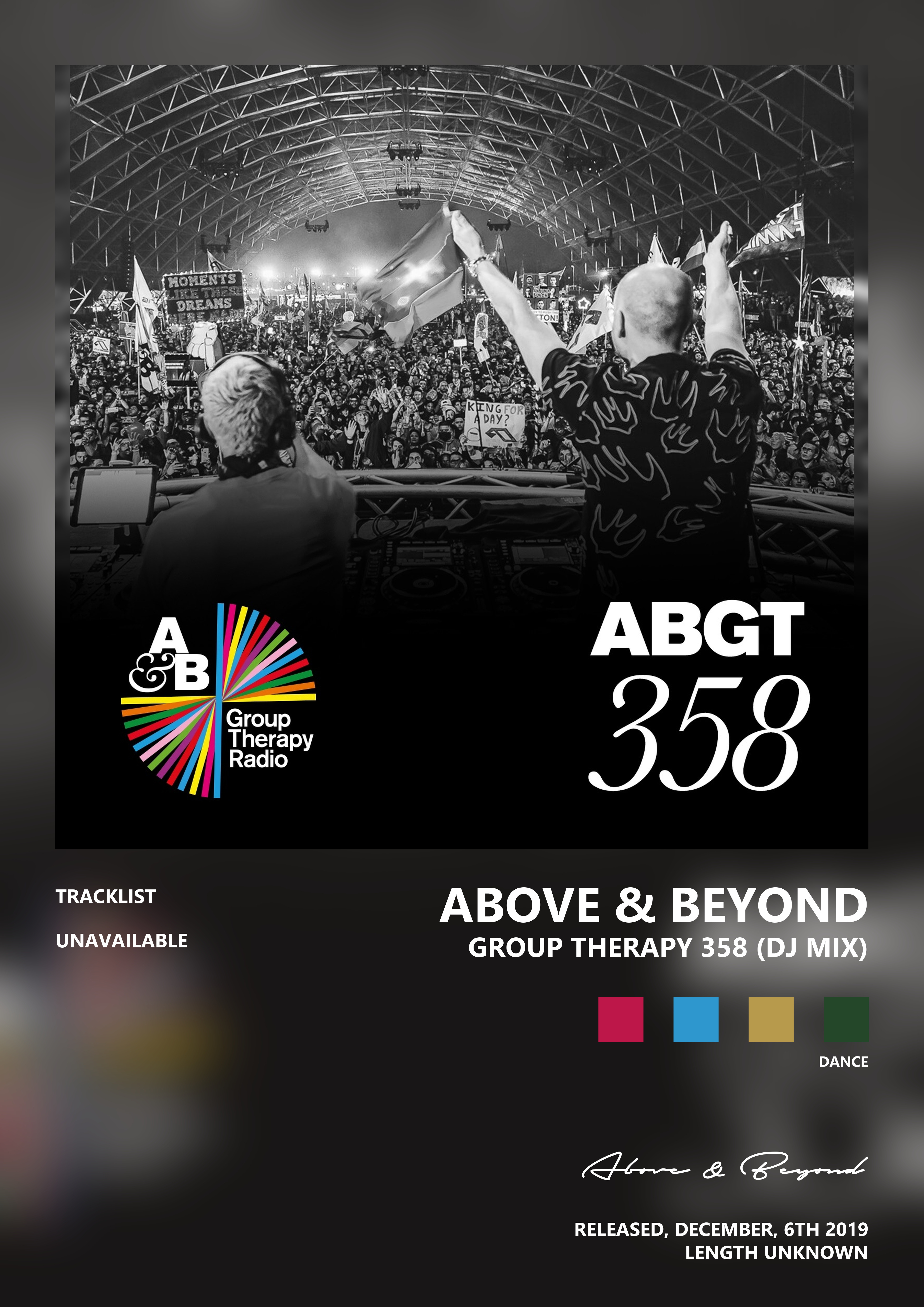 Music poster: Above Beyond - Group Therapy 358 DJ Mix