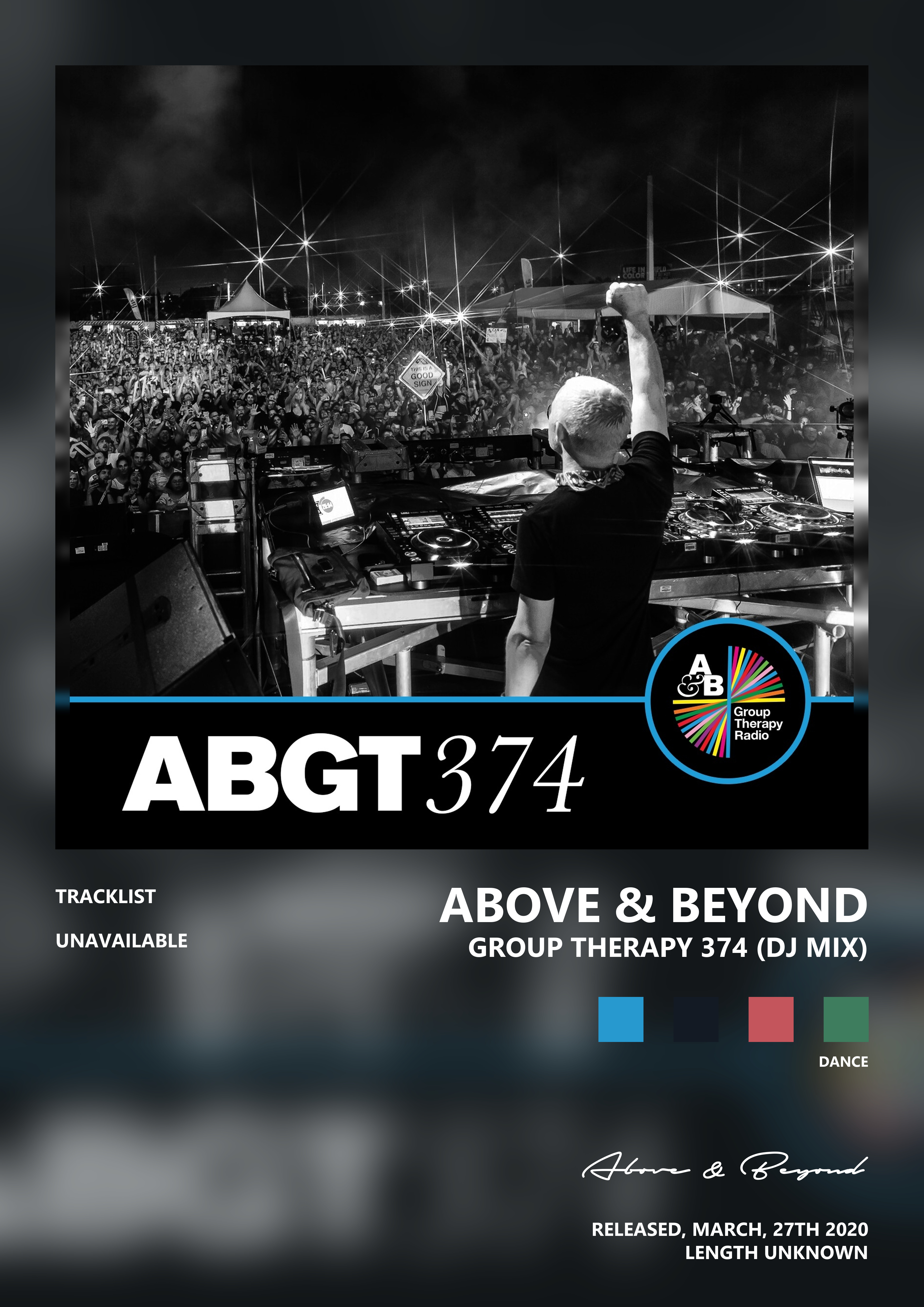 Music poster: Above Beyond - Group Therapy 374 DJ Mix