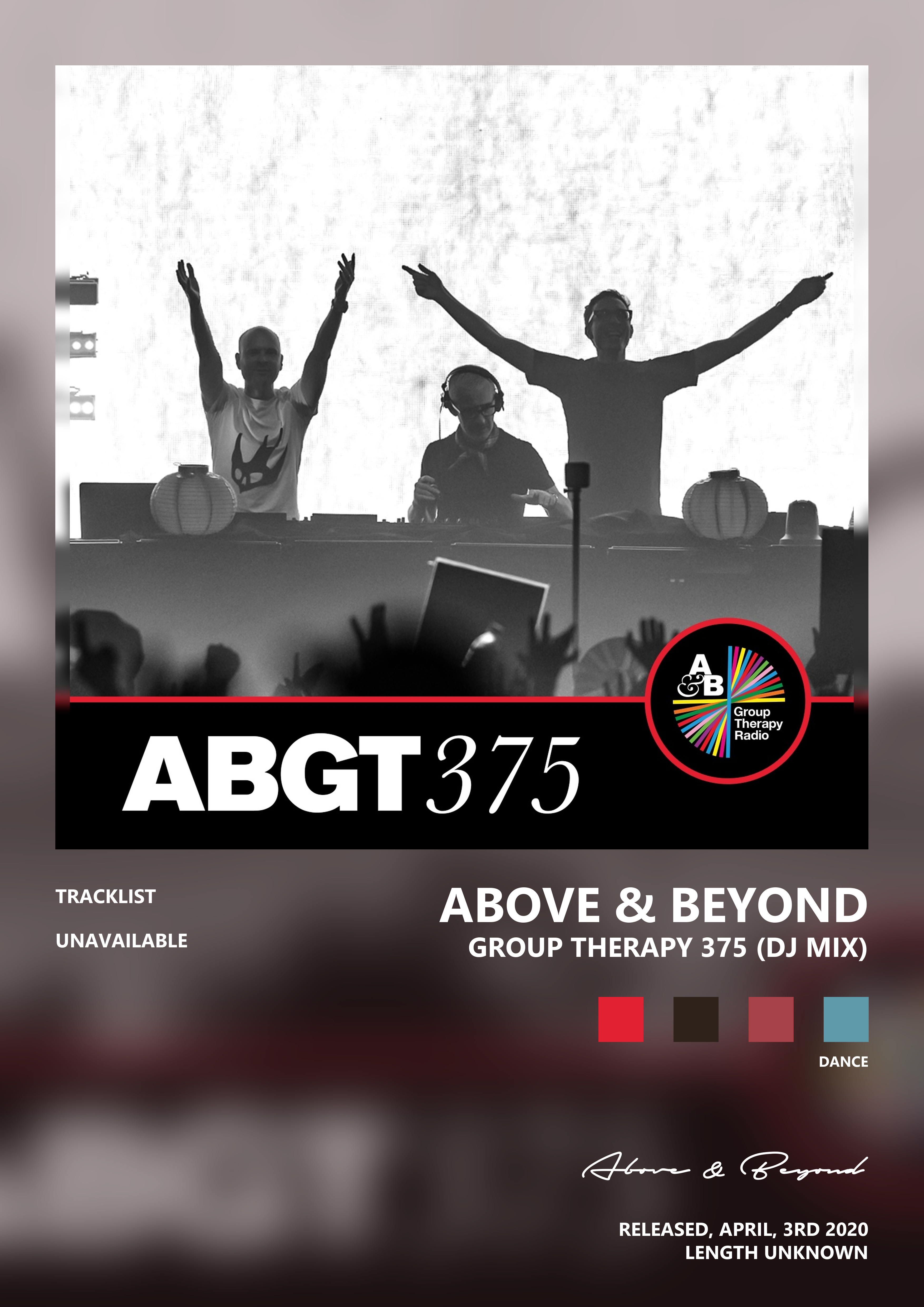 Music poster: Above Beyond - Group Therapy 375 DJ Mix