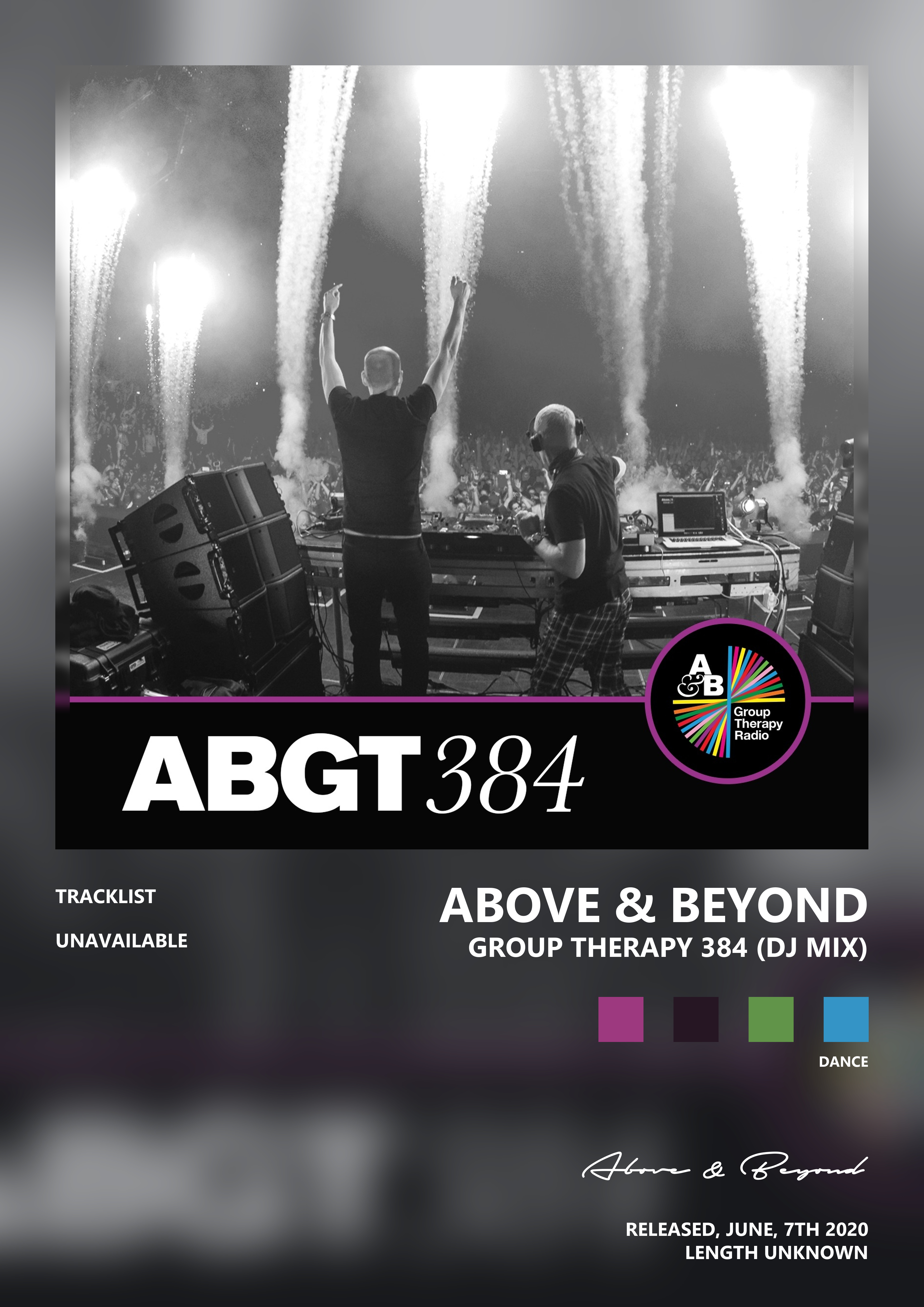 Music poster: Above Beyond - Group Therapy 384 DJ Mix