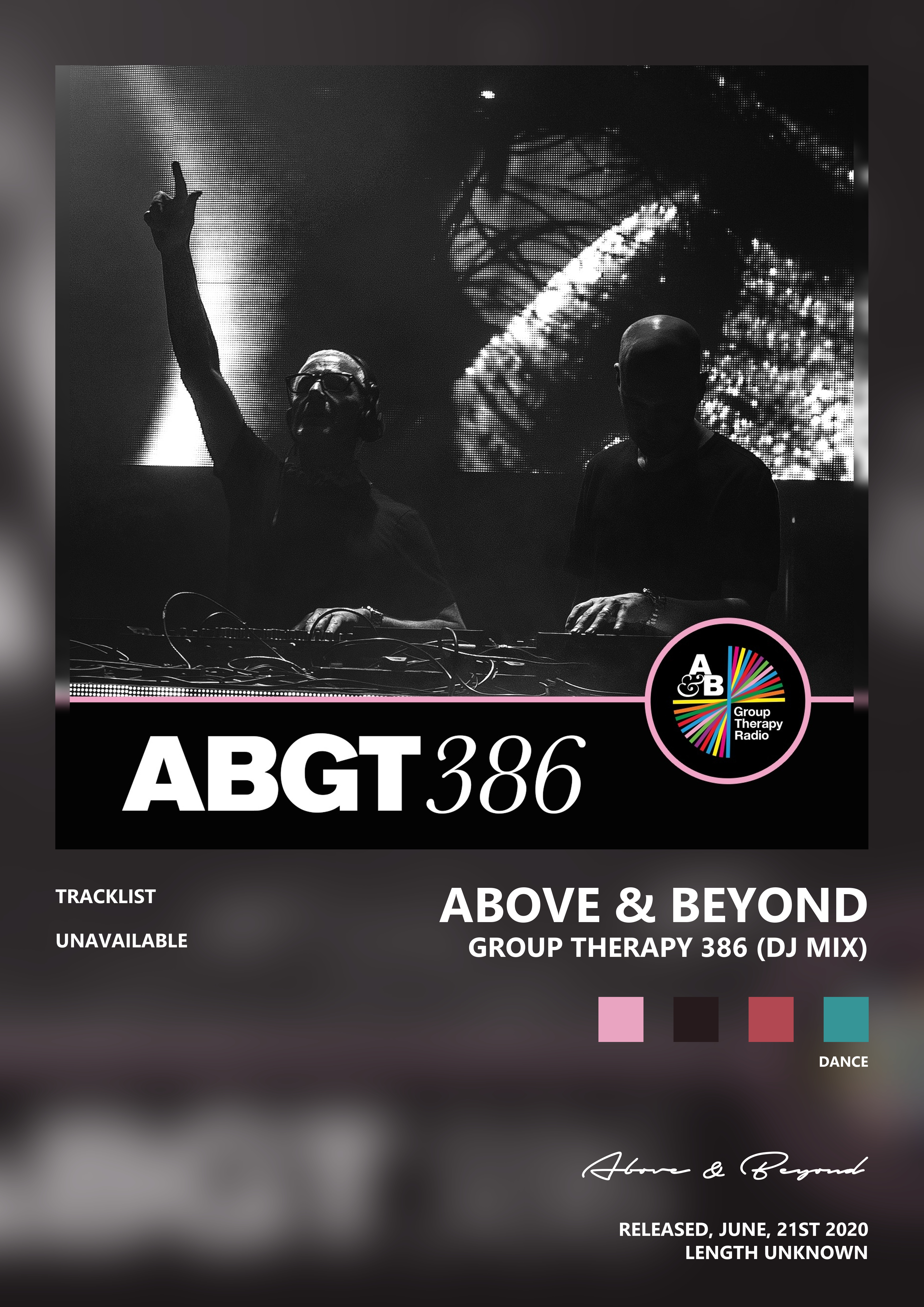 Music poster: Above Beyond - Group Therapy 386 DJ Mix