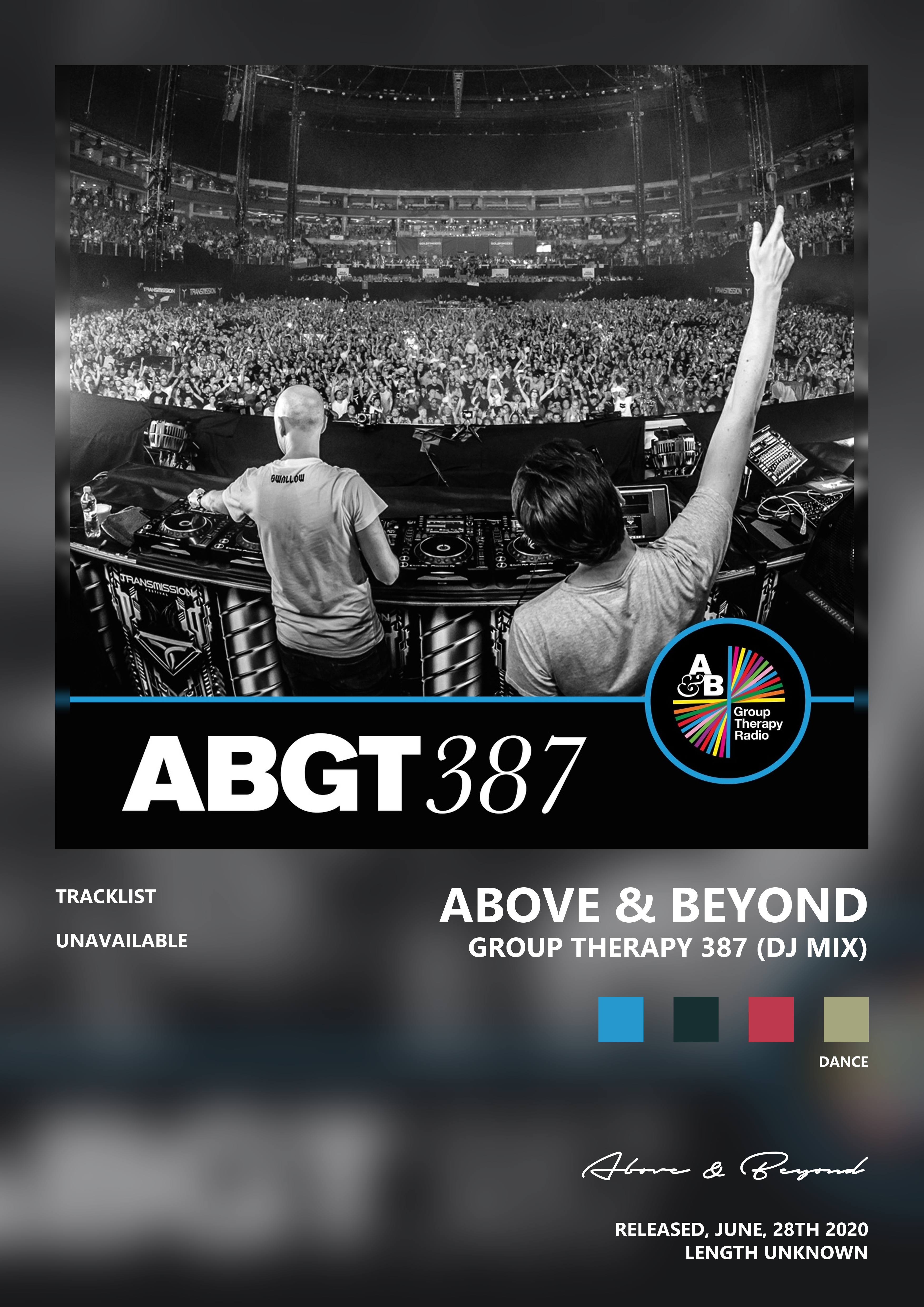 Music poster: Above Beyond - Group Therapy 387 DJ Mix