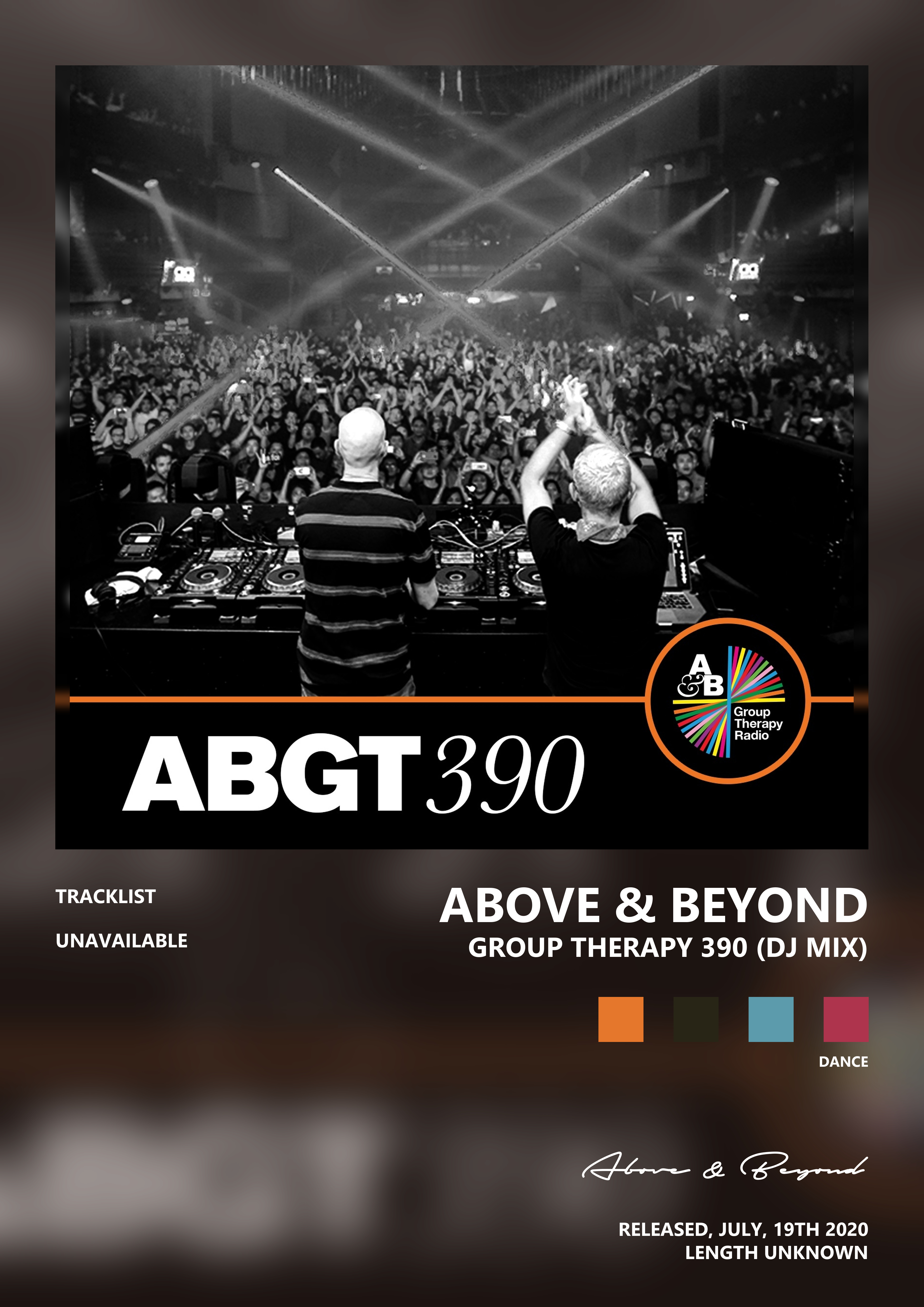 Music poster: Above Beyond - Group Therapy 390 DJ Mix