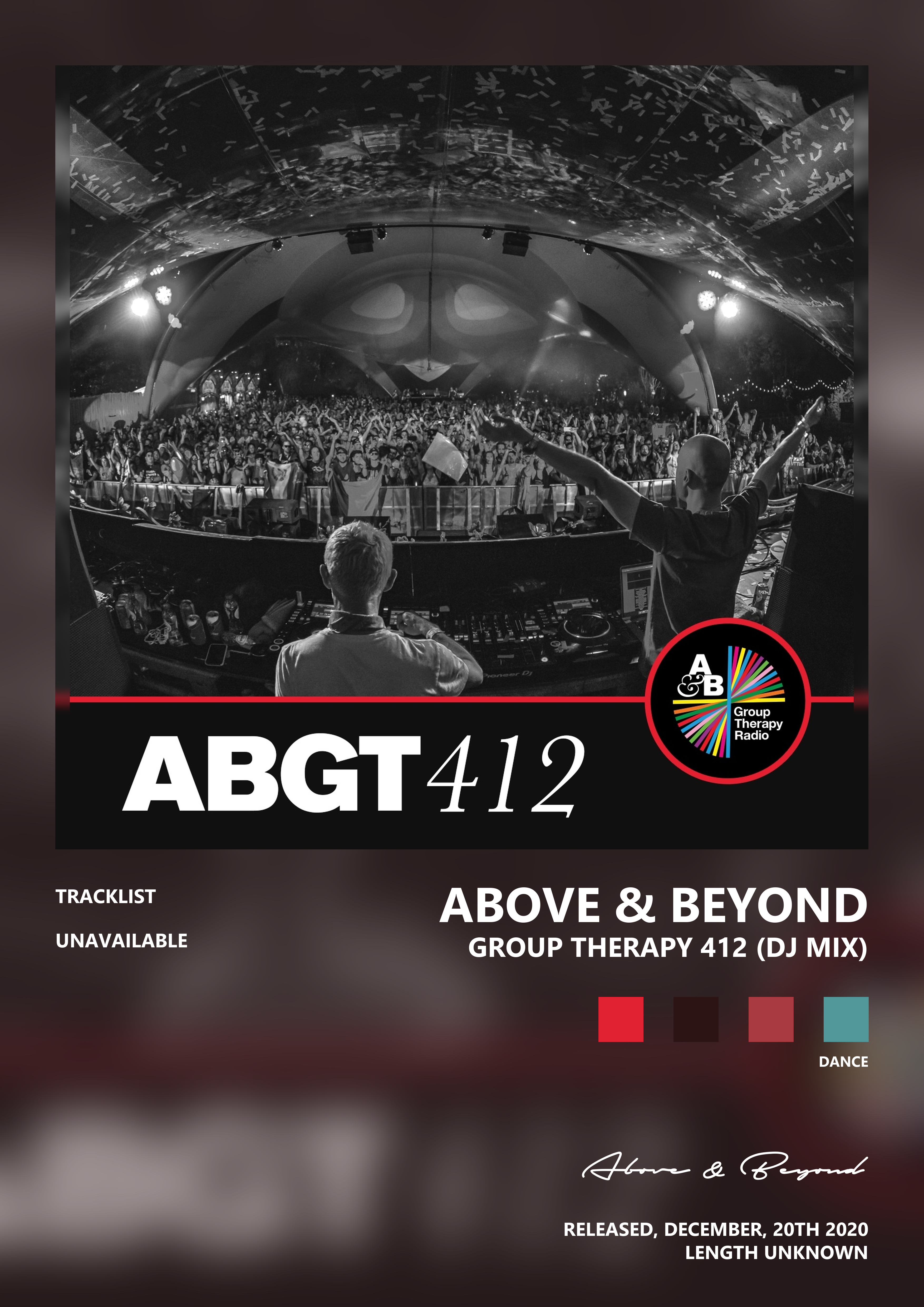 Music poster: Above Beyond - Group Therapy 412 DJ Mix