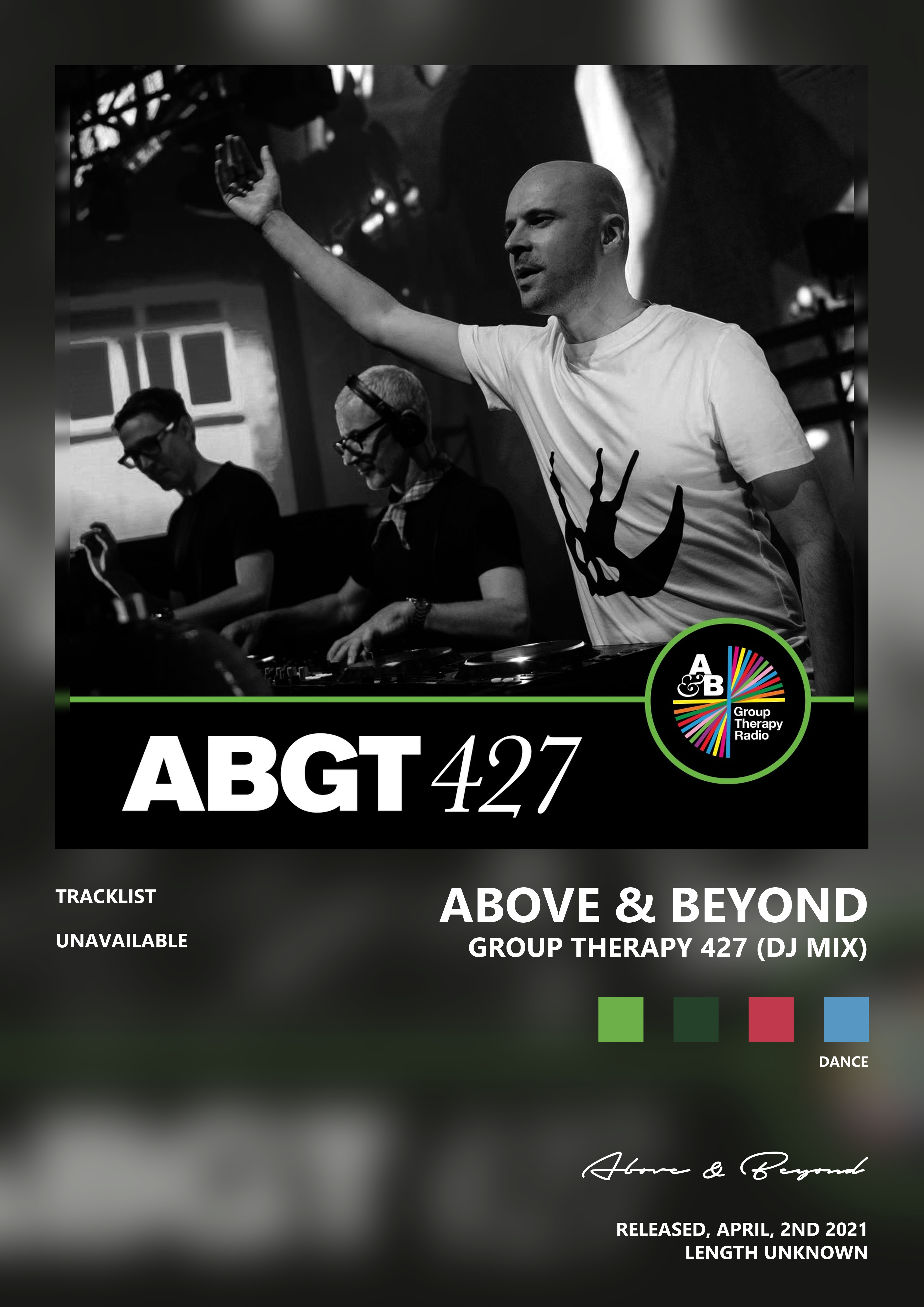 Music poster: Above Beyond - Group Therapy 427 DJ Mix