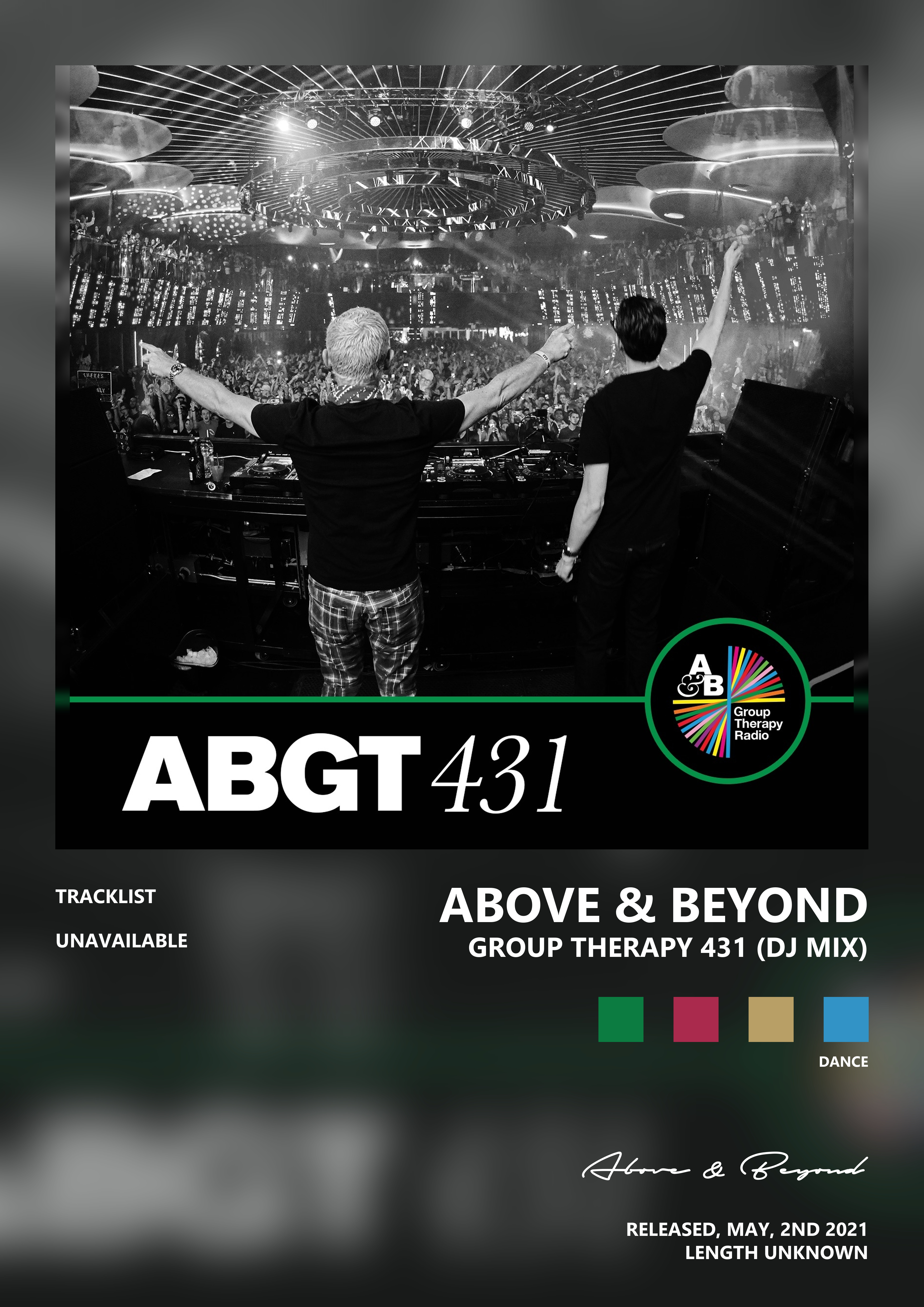 Music poster: Above Beyond - Group Therapy 431 DJ Mix